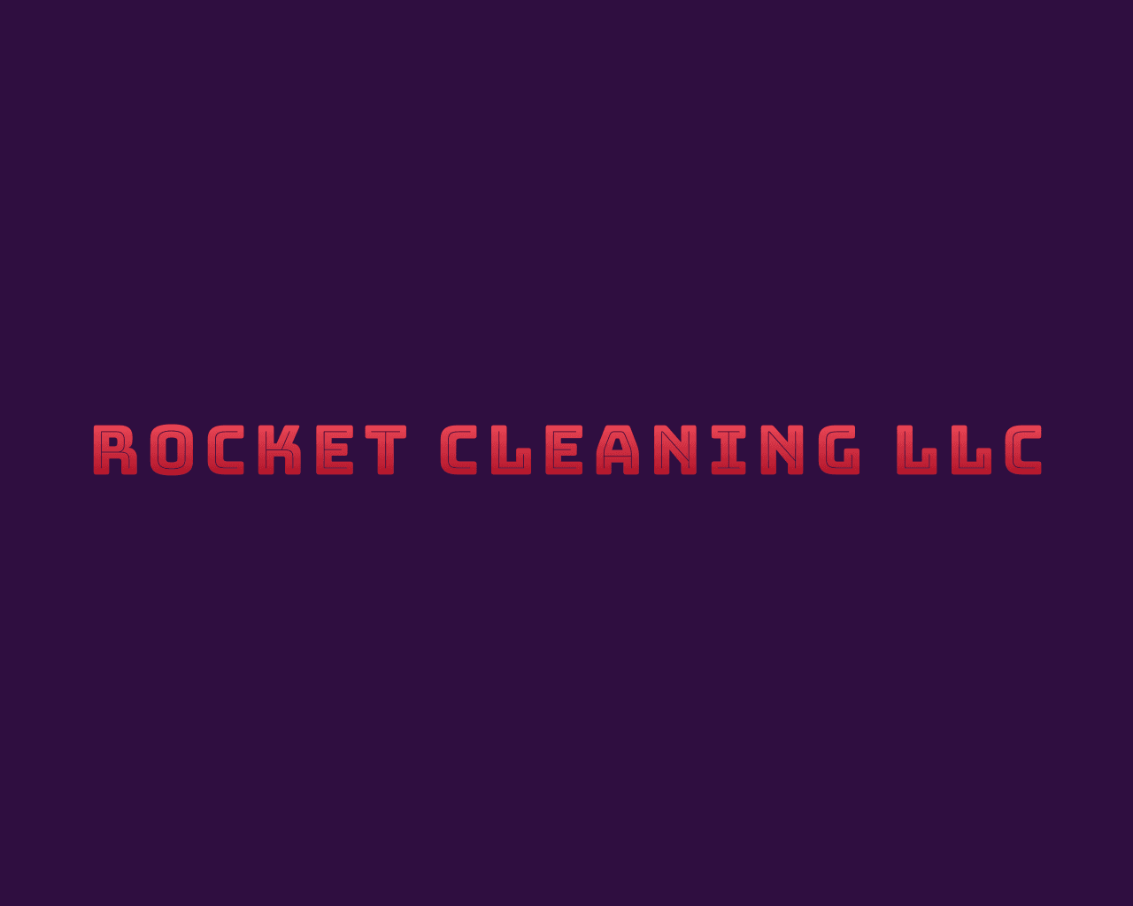 Rocket Cleaning LLC burgundy wordmark