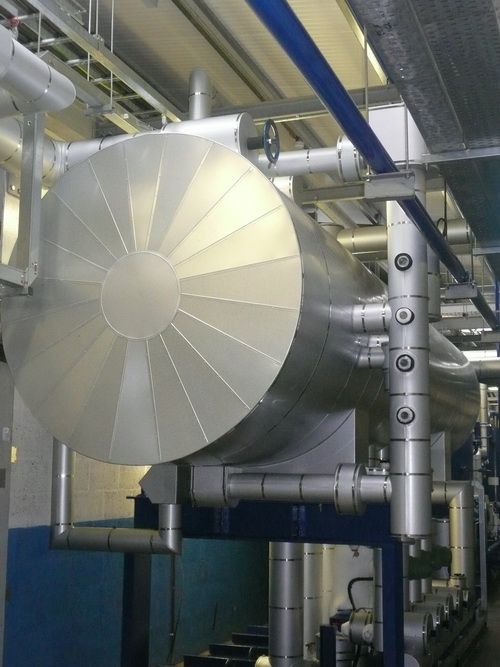 Industrial thermal insulation for hot process piping and equipment