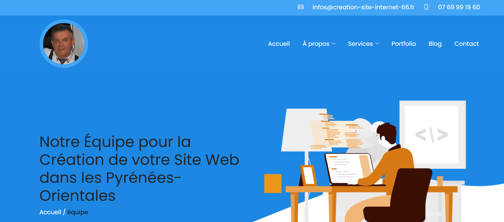 Capture d'écran du site internet creation-site-internet-66.fr