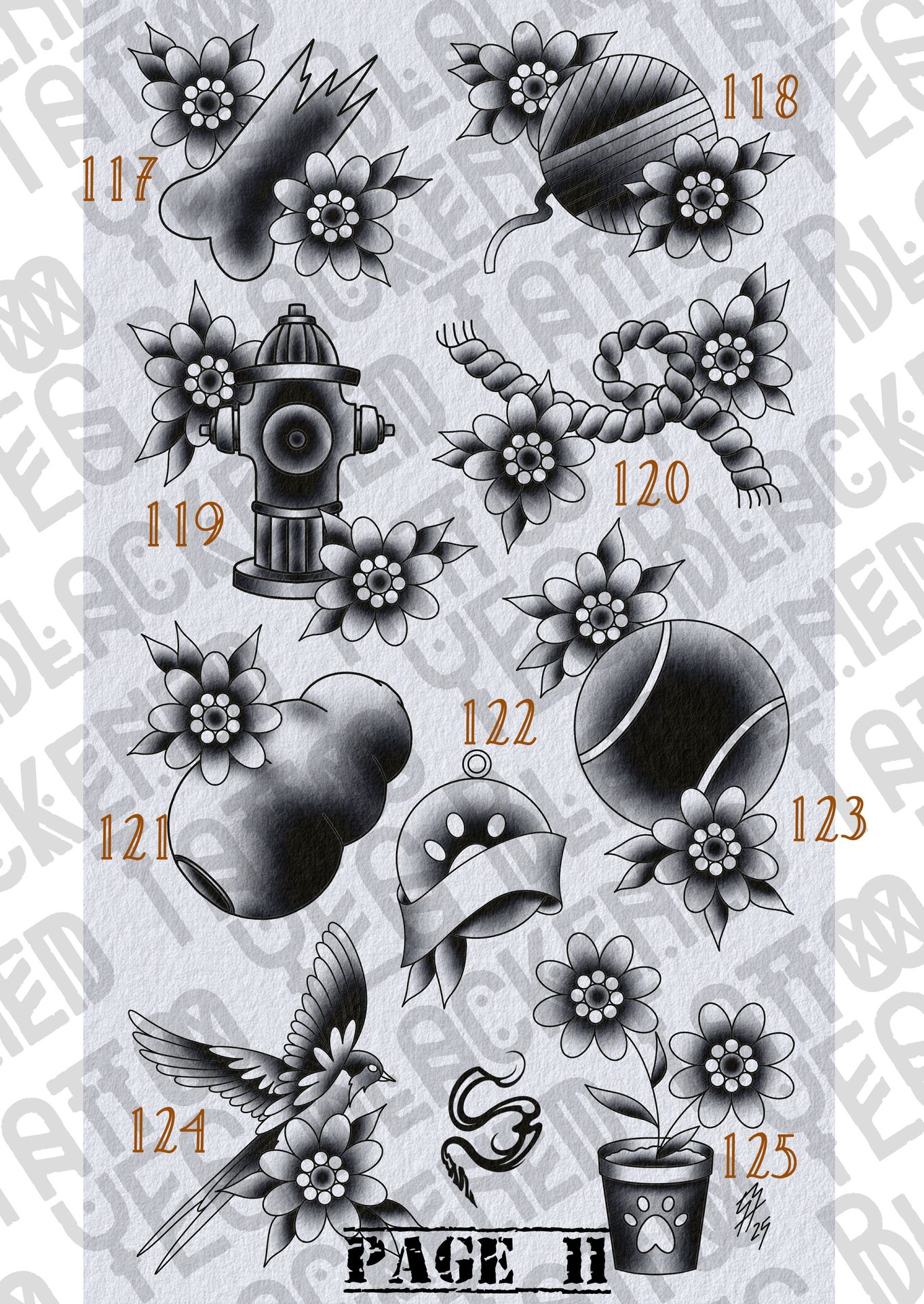 Previous years tattoo flash page 11