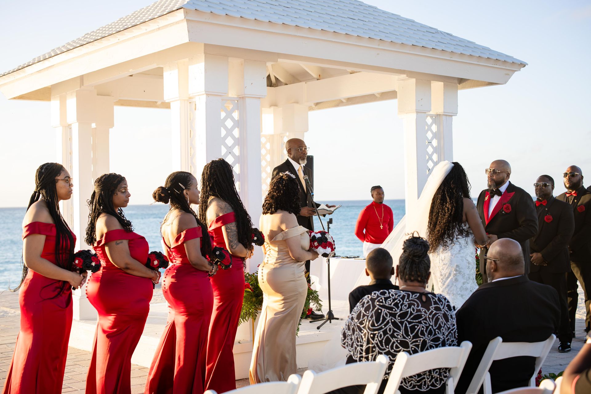 An oceanfront “I do” surrounded by family, friends and the turquoise waters of Bimini. An oceanfront “I do” surrounded by family, friends and the turquoise waters of Bimini.