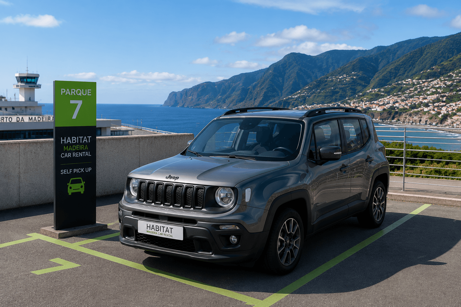 Collecting a rental car in Madeira using a self pick up service Collecting a rental car in Madeira using a self pick up service