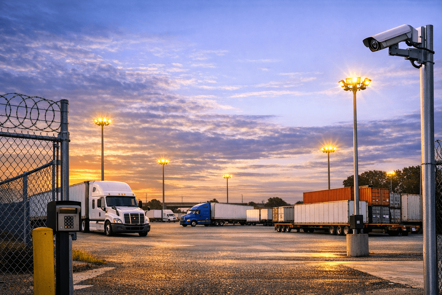 a truck driving down the road