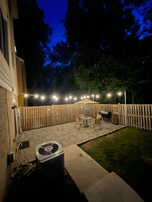 Patio construction project by Essence Construction
