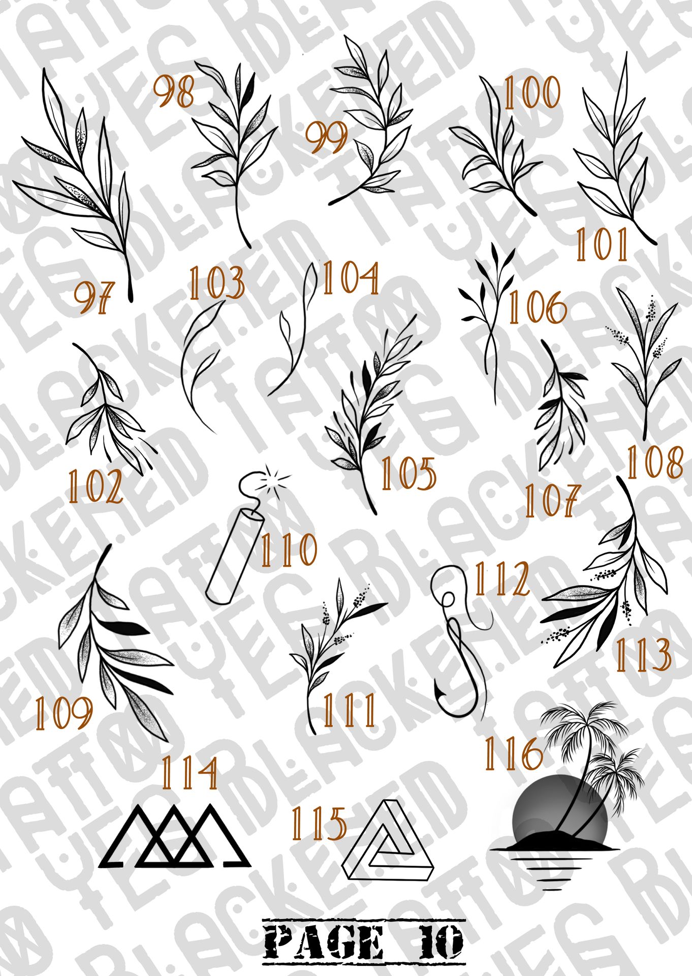 Previous years tattoo flash page 10