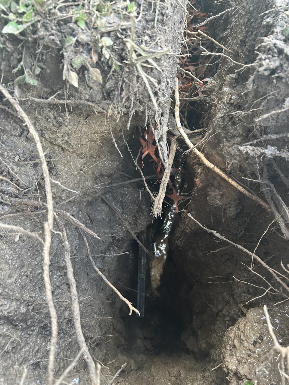 A buried utility exposed to verify what GPR identified A buried utility exposed to verify what GPR identified