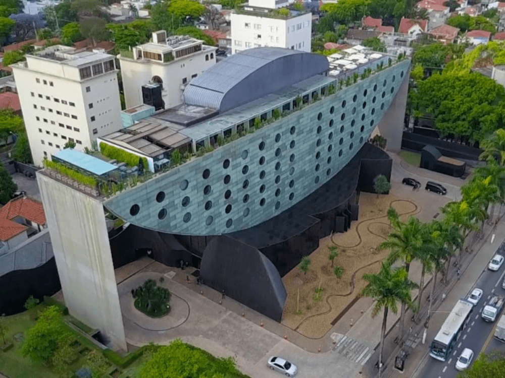 Vista aérea do hotel Unique
