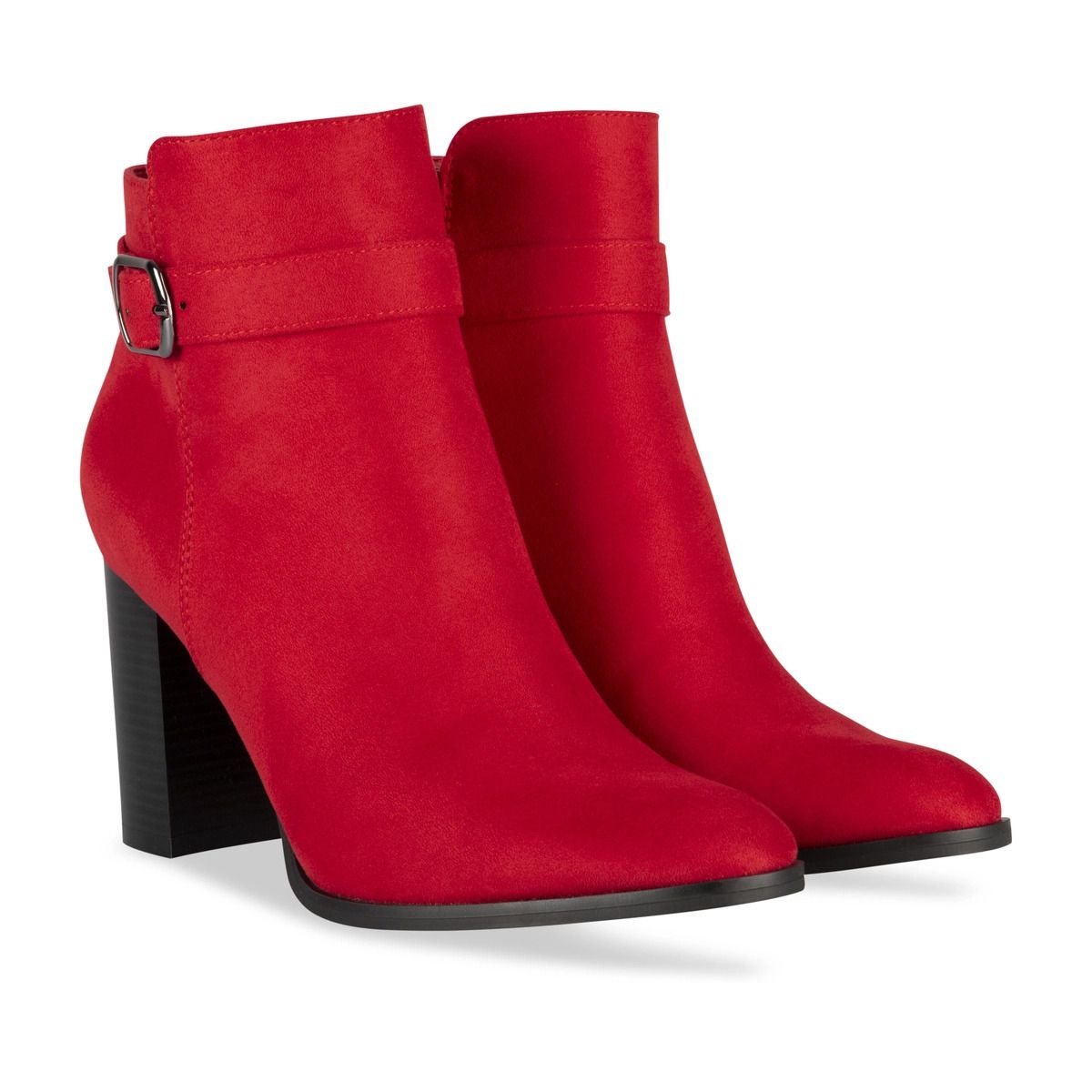 Bottines ROUGE Femme motif Uni Fermeture éclair SINEQUANONE