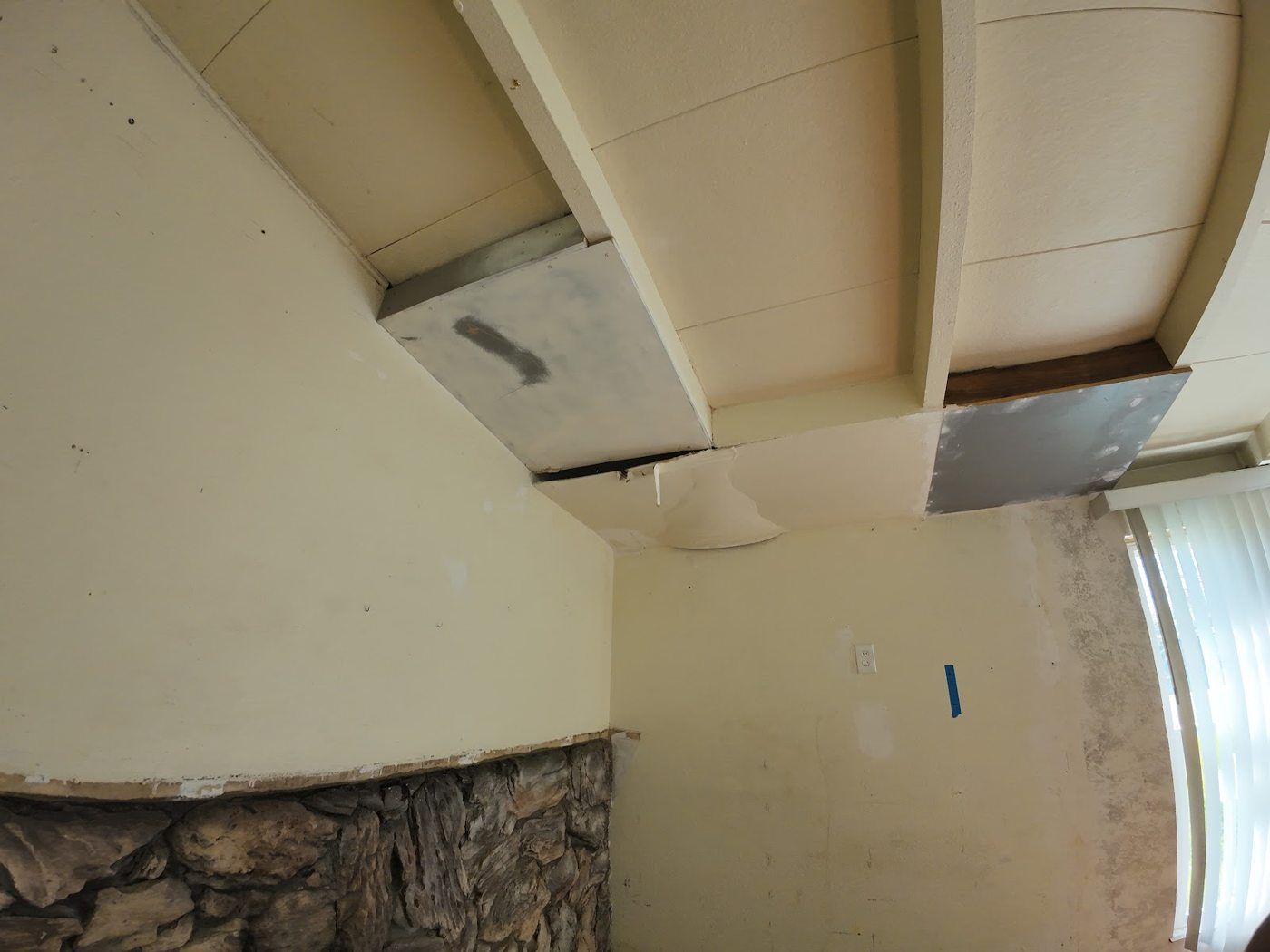Concord project, photo 05: Interior wall and ceiling conditions
