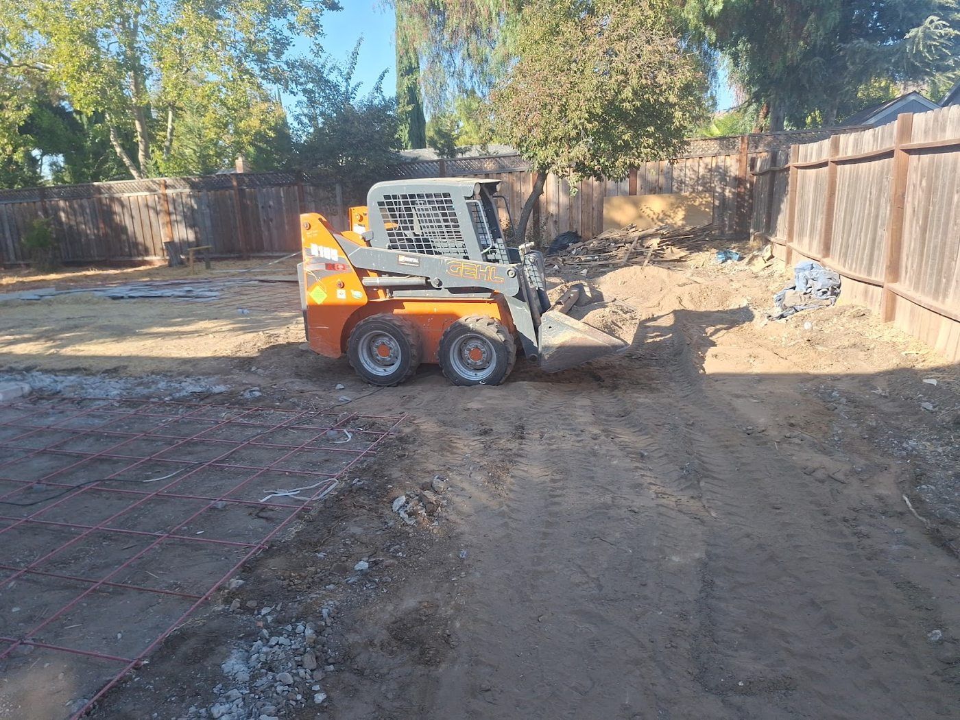 Concord project, photo 07: Site cleanup and grading equipment