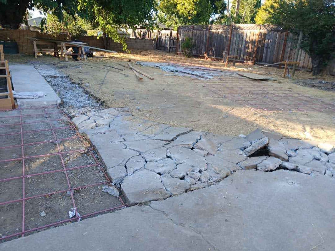 Concord project, photo 08: Concrete removal in progress