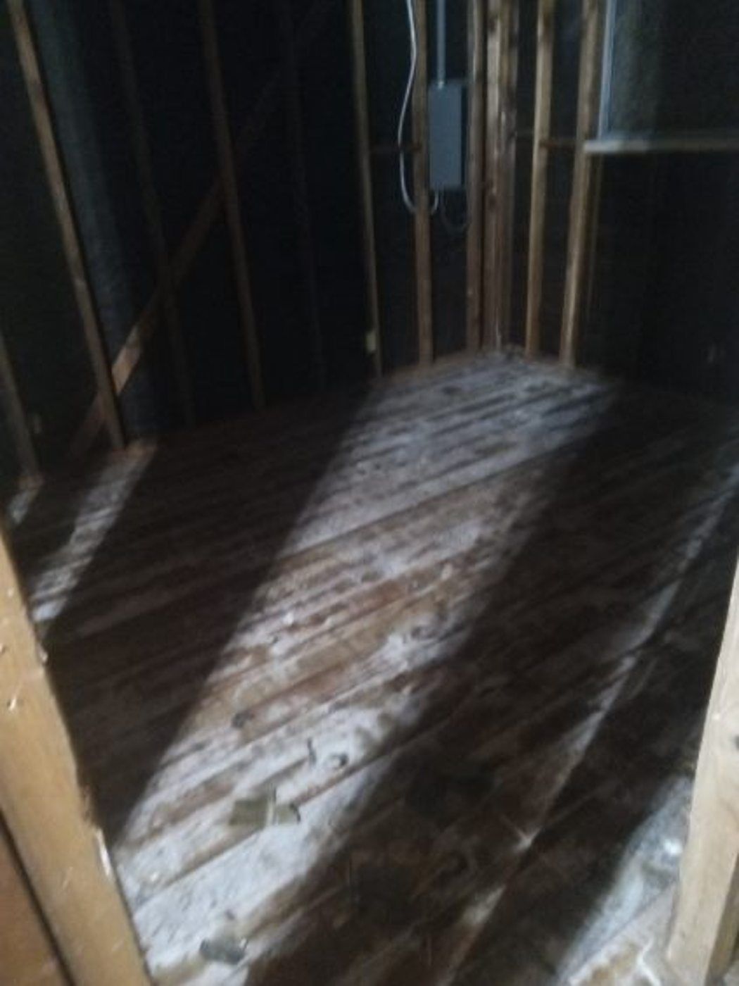 Fremont project, photo 08: Interior stripped to framing