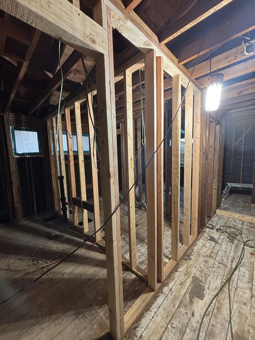 Fremont project, photo 09: Wall framing work