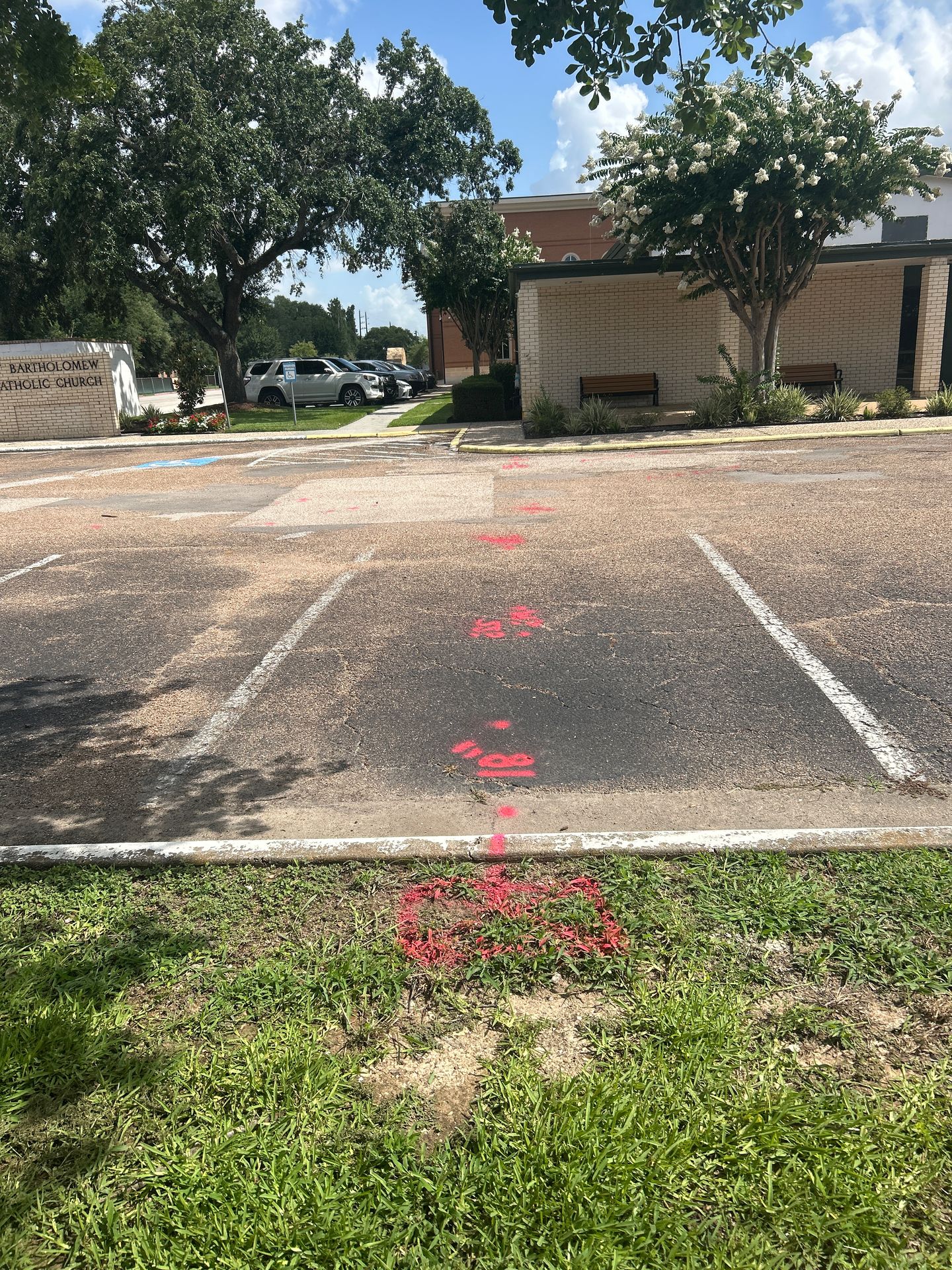 GPR concrete scan grid marked on a slab before coring in Houston GPR concrete scan grid marked on a slab before coring in Houston