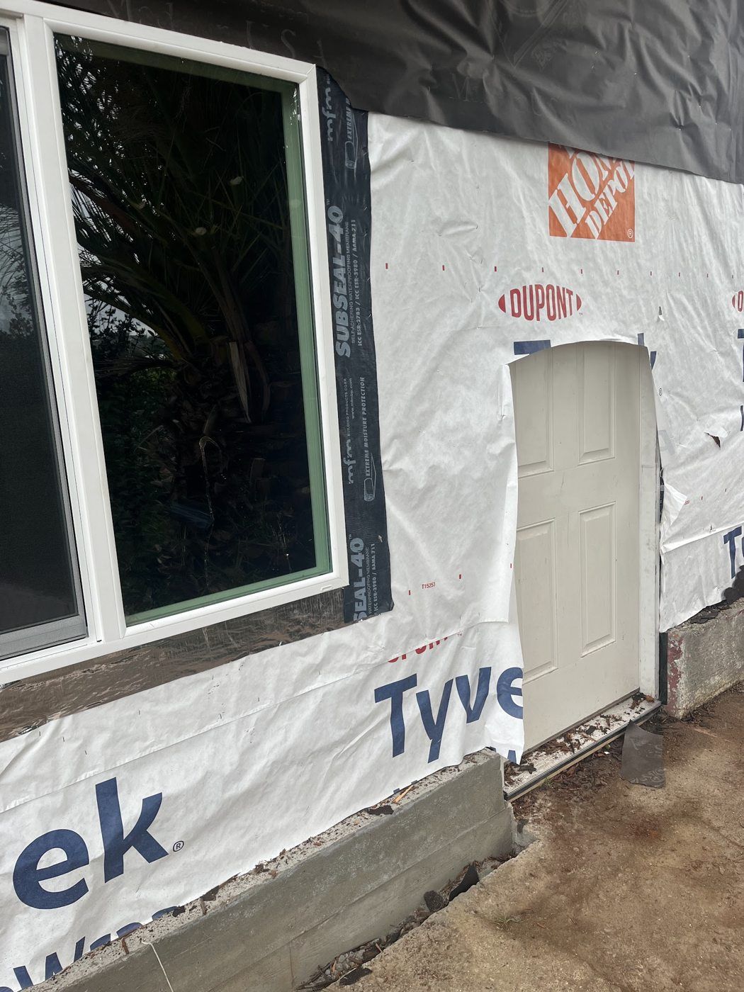 Vallejo project, photo 10: Window and weather-barrier work