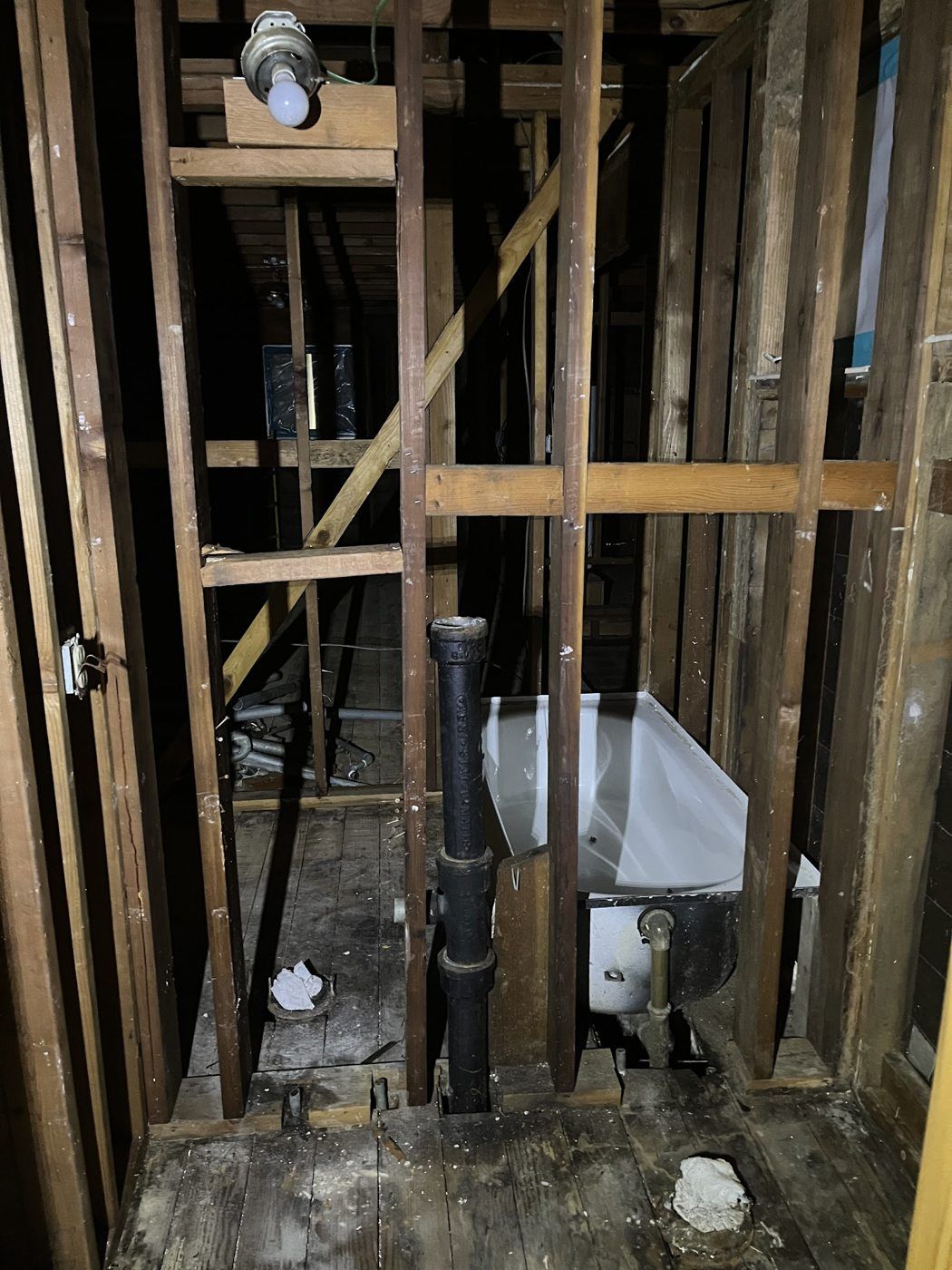 Fremont project, photo 12: Plumbing rough-in