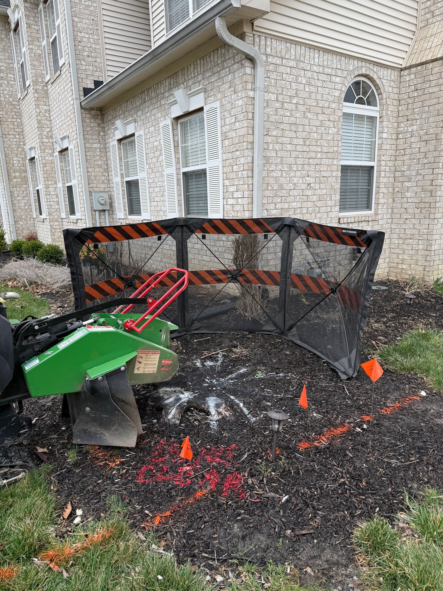 stump grinder in tree cut nature is destroyed action stump grinder in tree cut nature is destroyed action