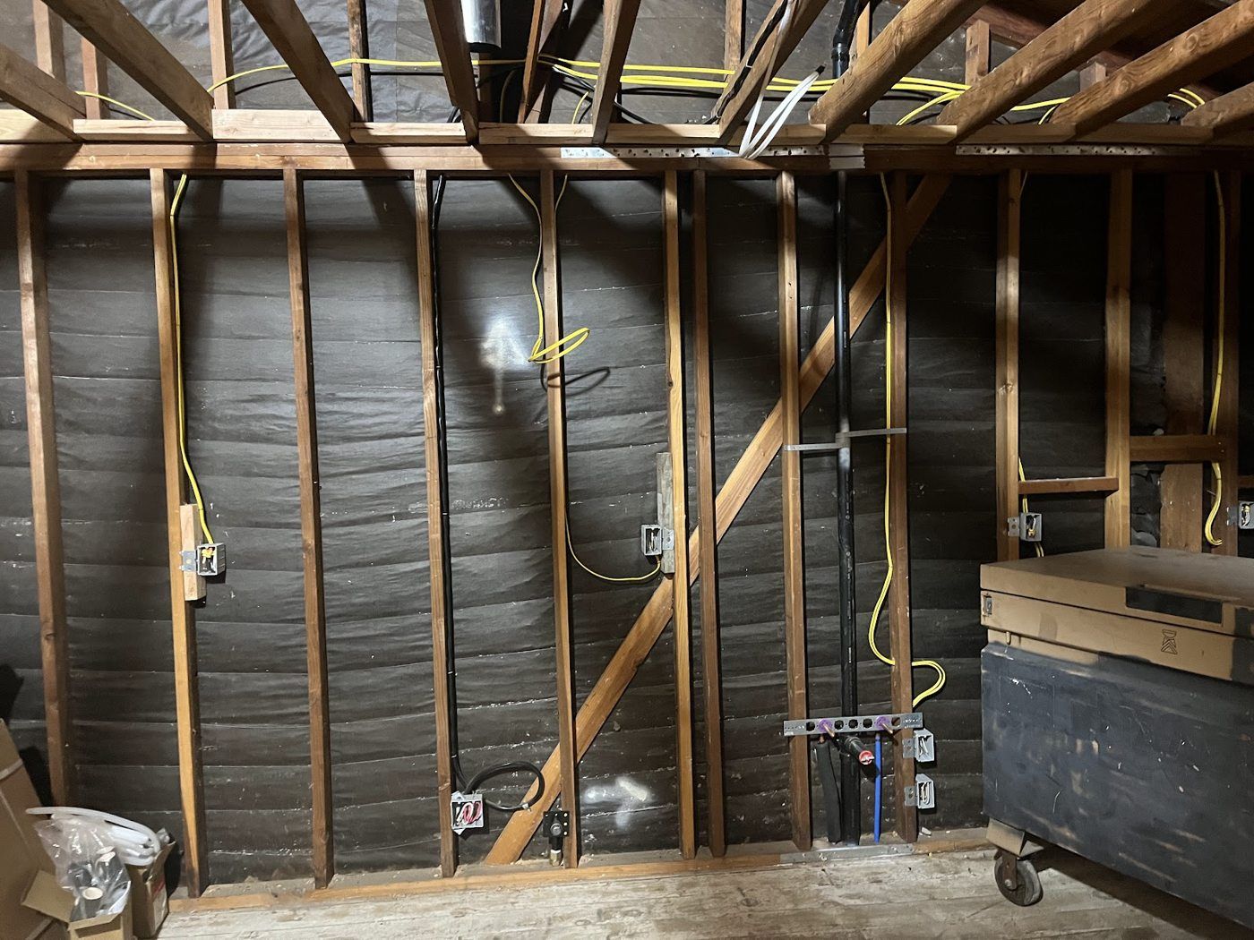 Fremont project, photo 14: Framing and sheathing work