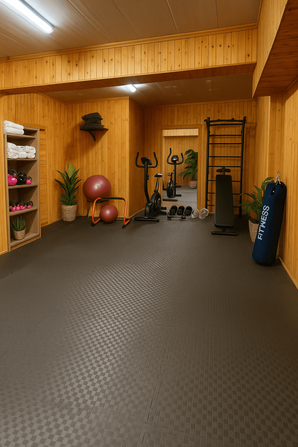 Gym area at Samel Hotel
