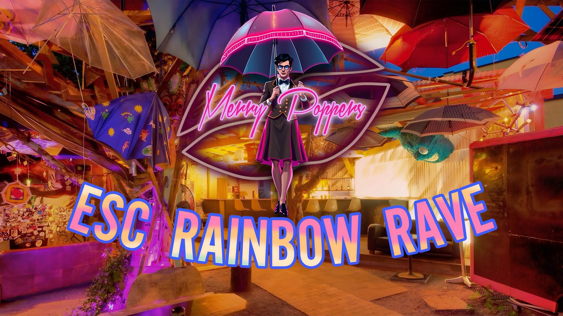 Flyer for Merry Popper ESC Rainbow Rave Flyer for Merry Popper ESC Rainbow Rave