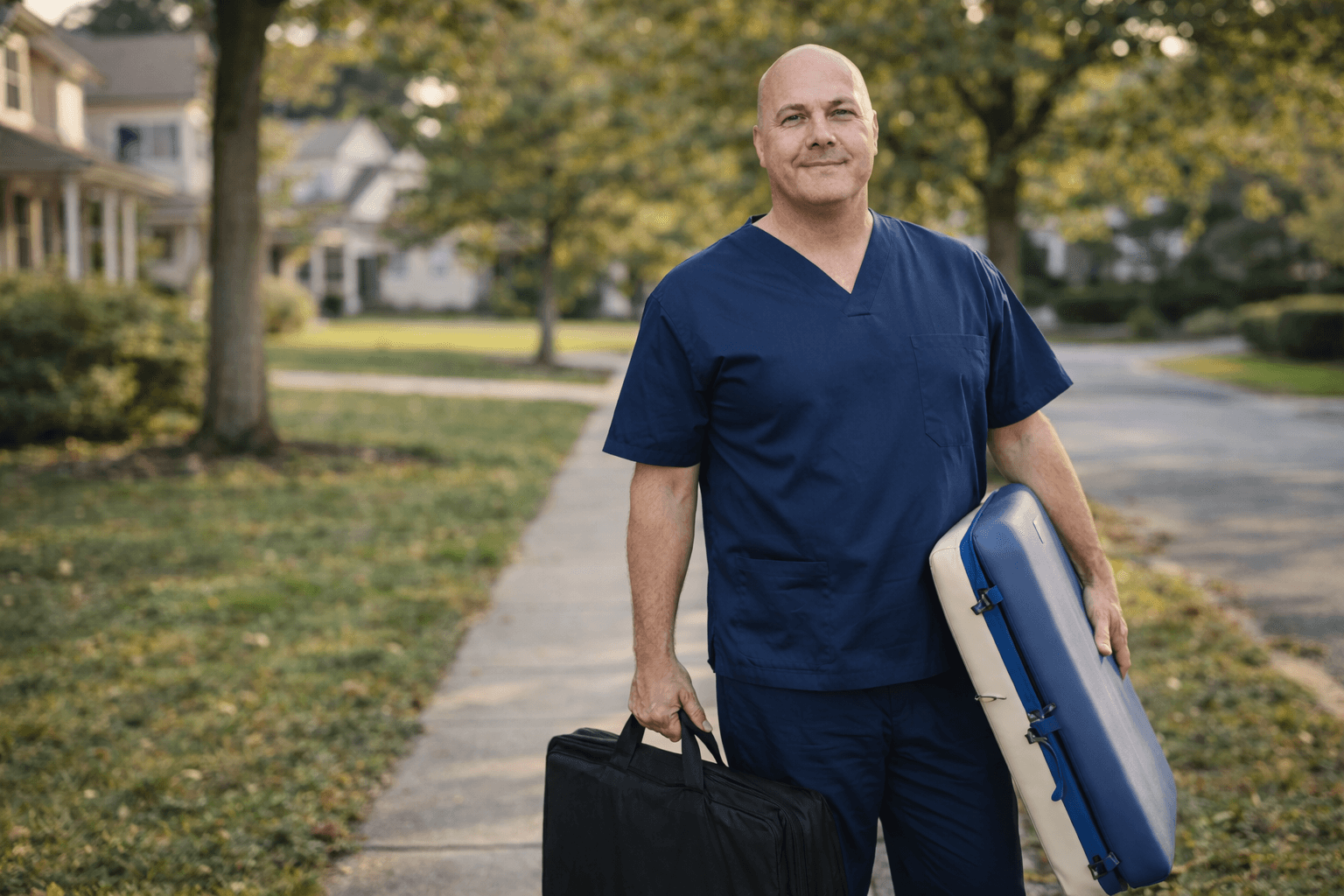 Mobile chiropractor home visit in Wilmington DE after a car accident