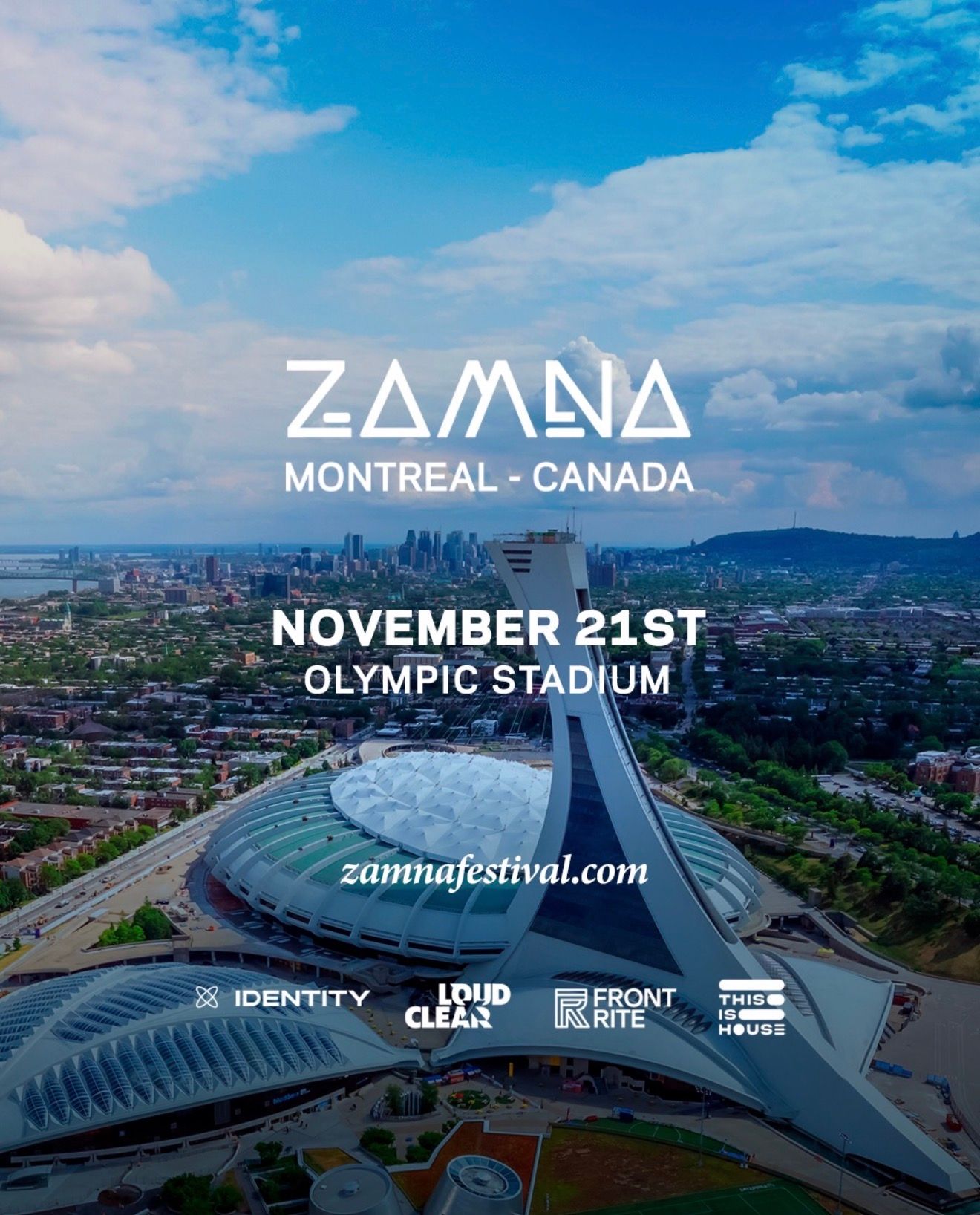 ZAMNA Festival debuta en Montreal el 21 de noviembre de 2026 con HUGEL y ARTBAT en el Estadio Olímpico. Conoce horarios, lugar y entradas. ZAMNA Festival debuta en Montreal el 21 de noviembre de 2026 con HUGEL y ARTBAT en el Estadio Olímpico. Conoce horarios, lugar y entradas.