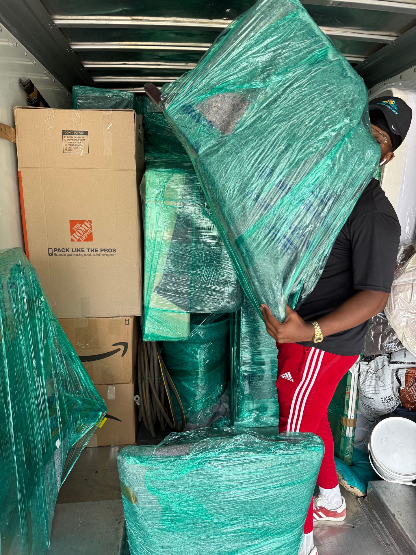 Prime Packers LLC crew ready for a residential move in Benton Harbor, Michigan