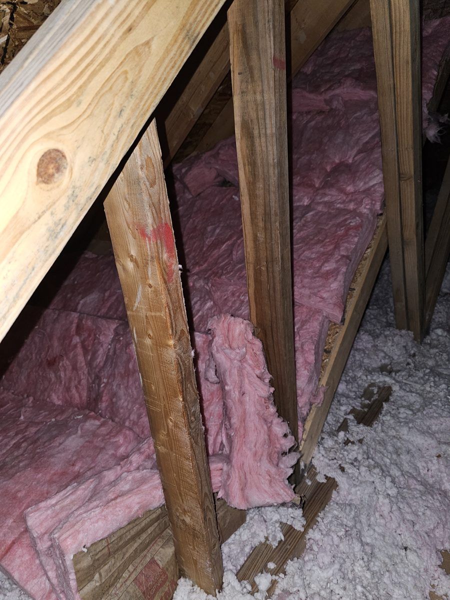 Slope batts plus deep blown-in fill in an attic by MichConn