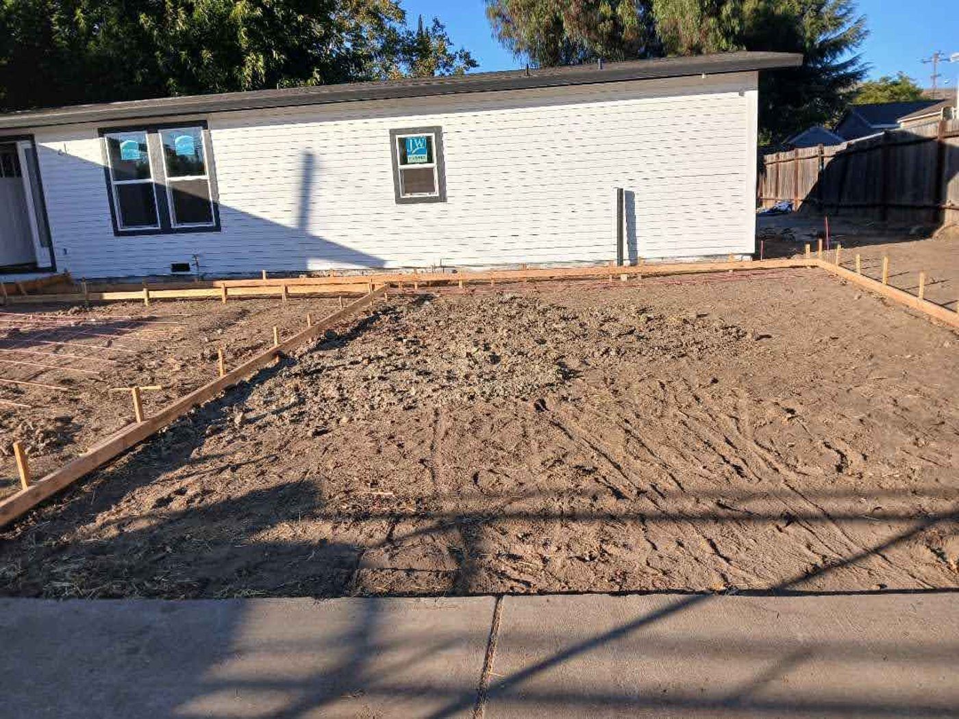 Concord project, photo 15: Prepared base and concrete forms