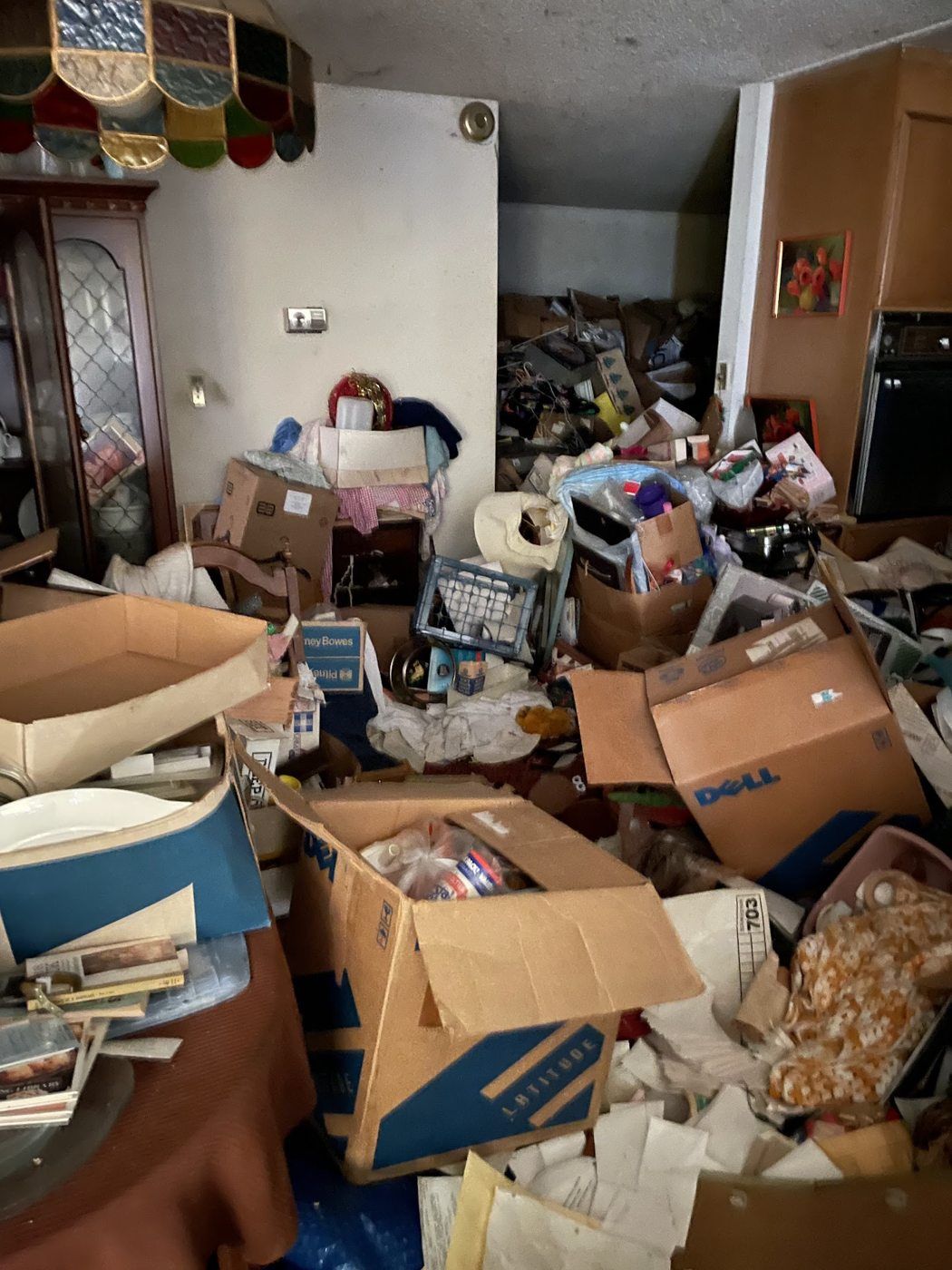Fremont project, photo 02: Kitchen contents before cleanup
