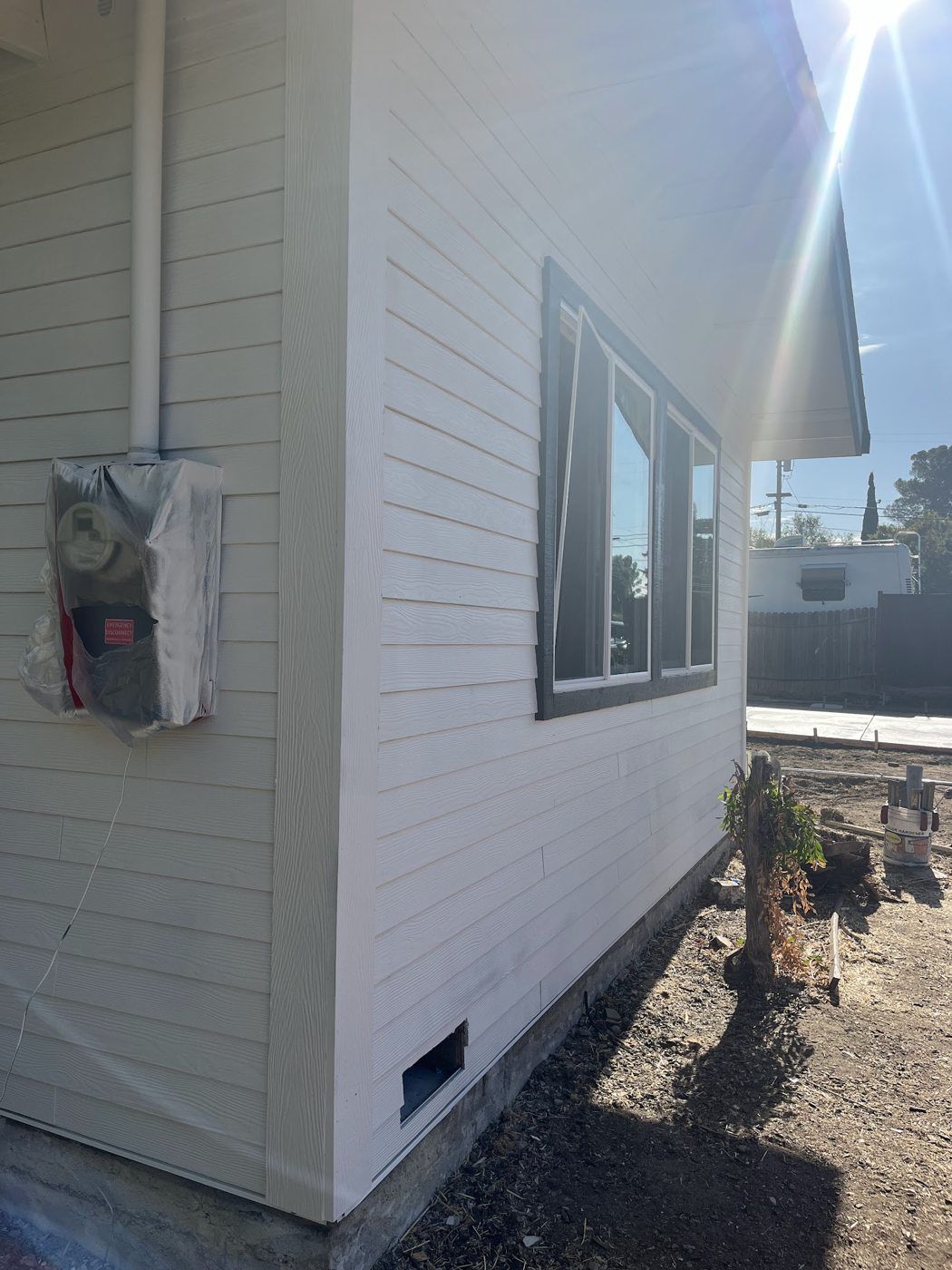 Concord project, photo 17: Exterior siding and window work