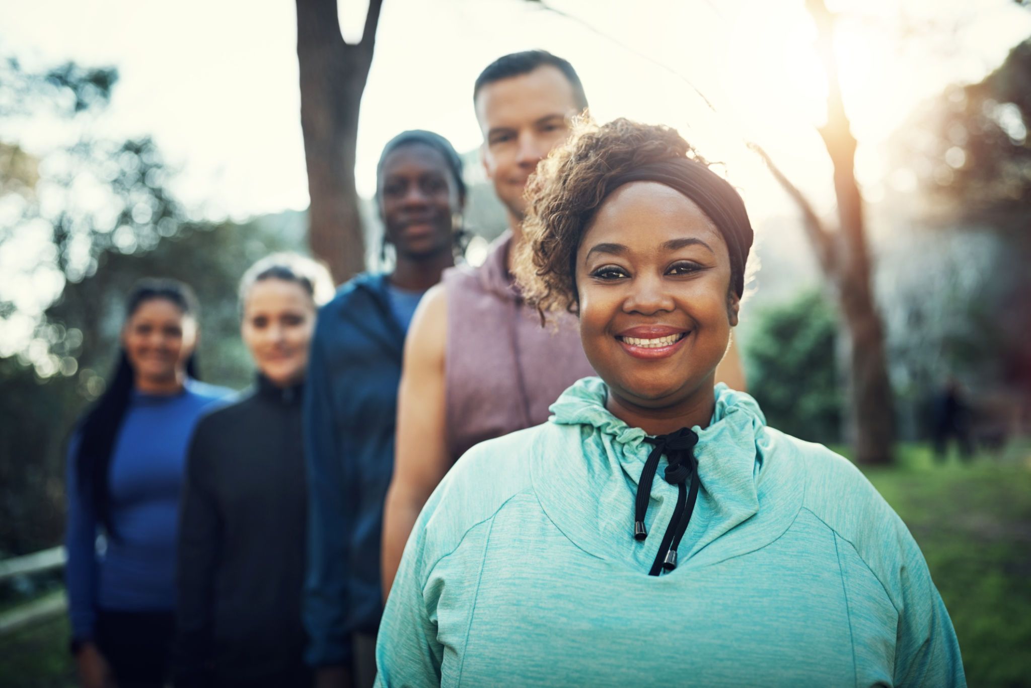 diverse group exercise