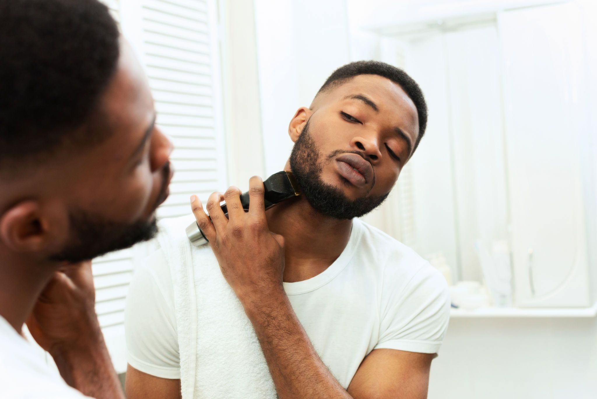 man using clippers