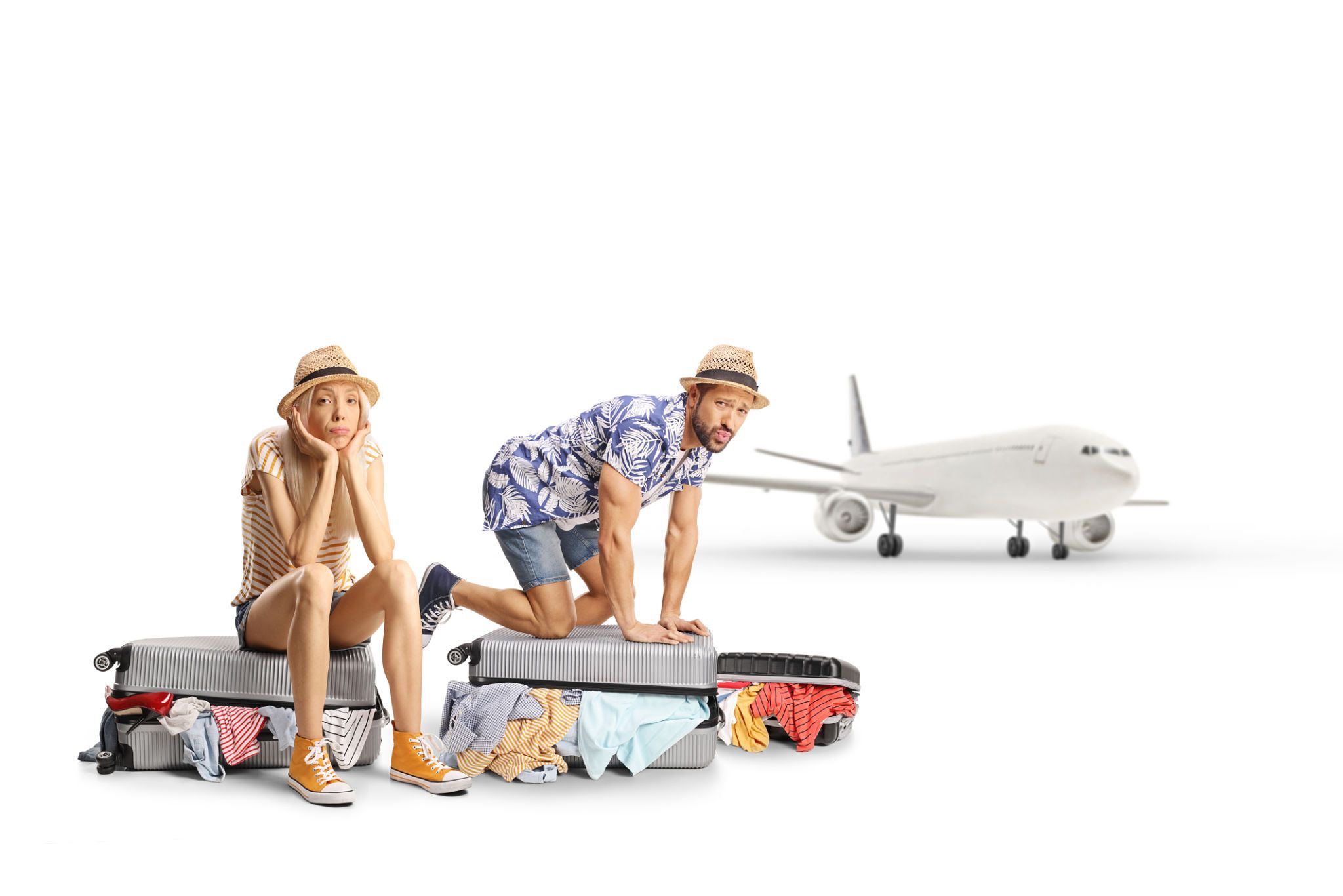 couple packing travel