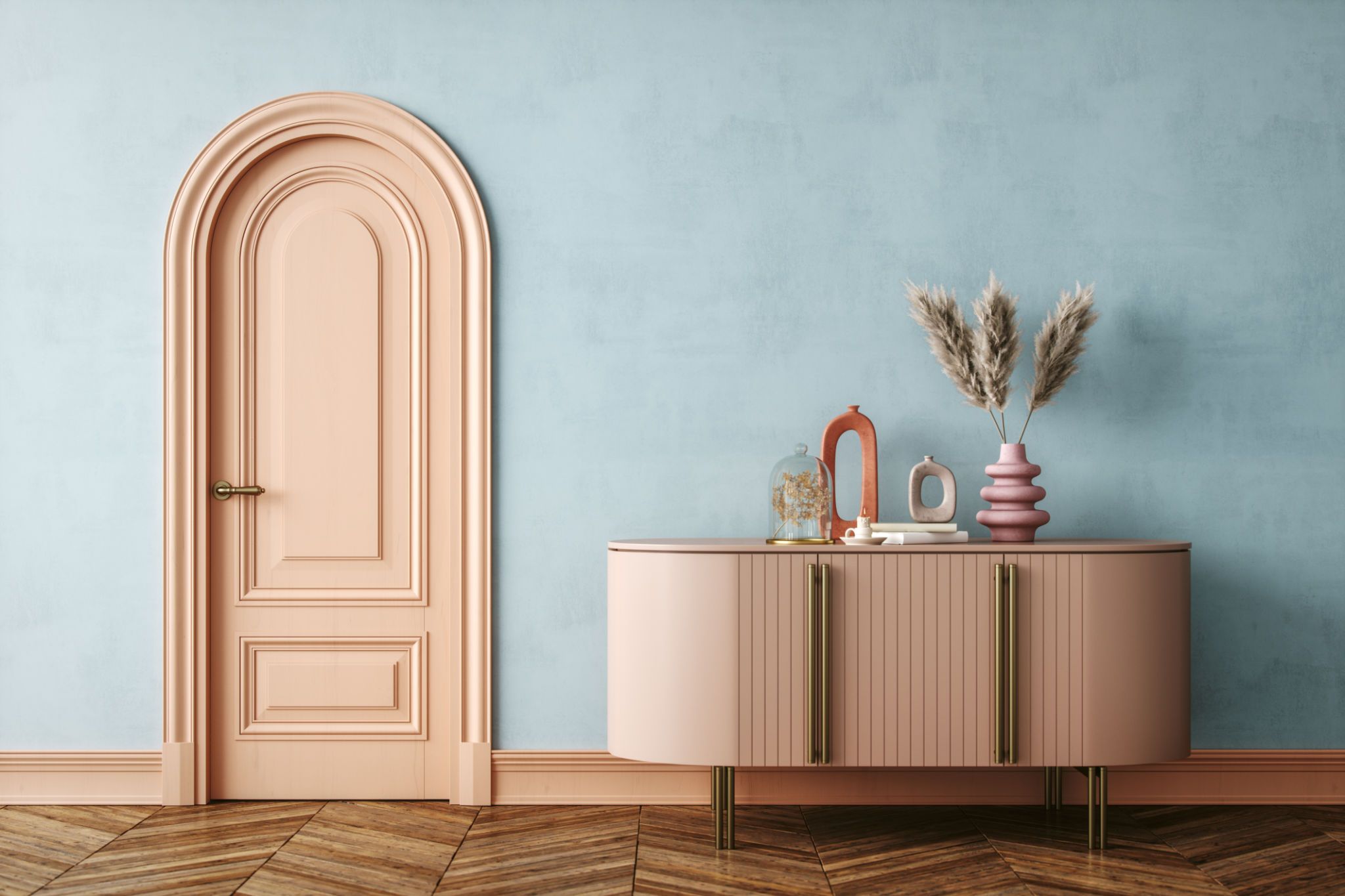 soft pastel interior