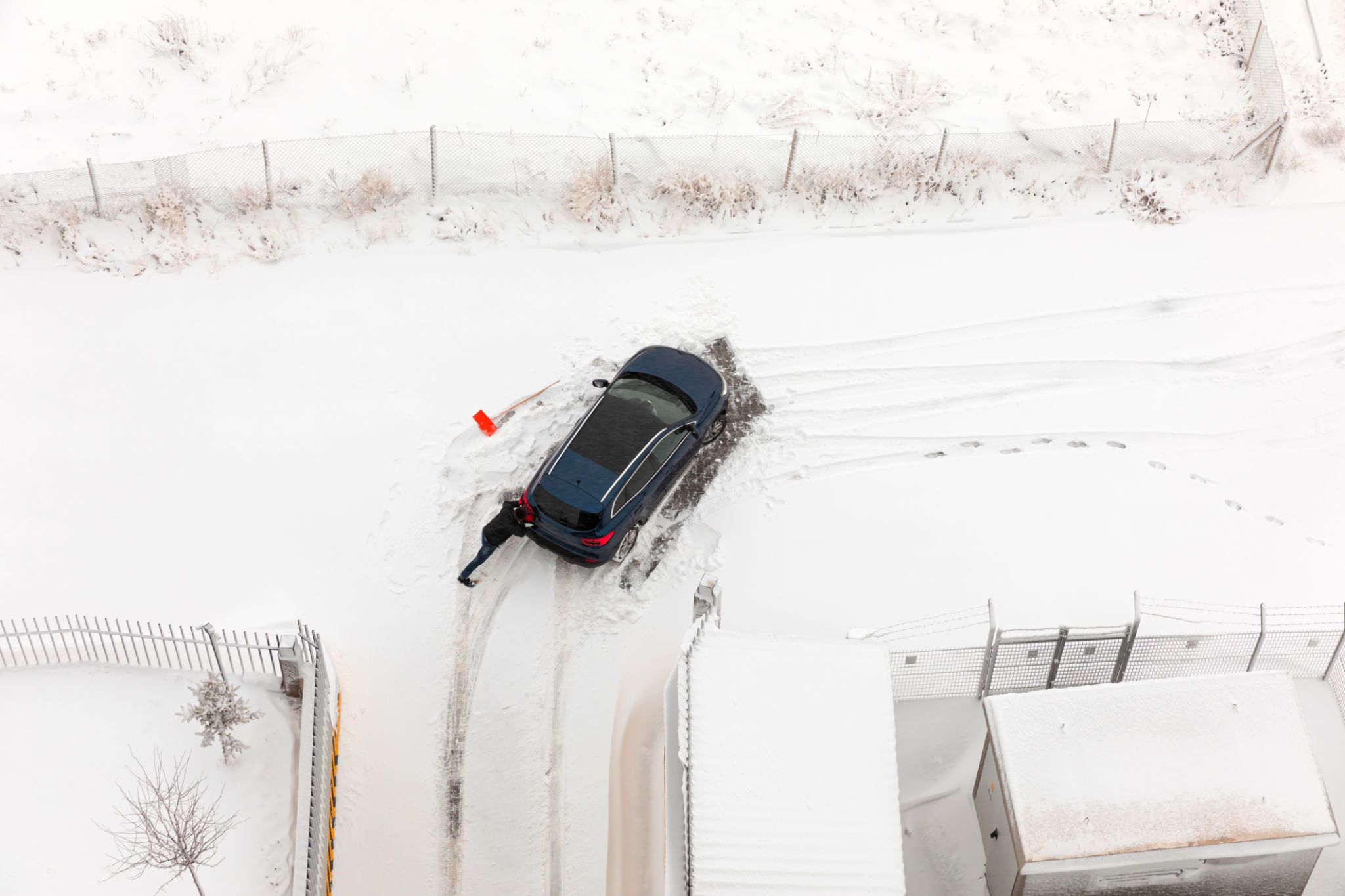 car stuck snow