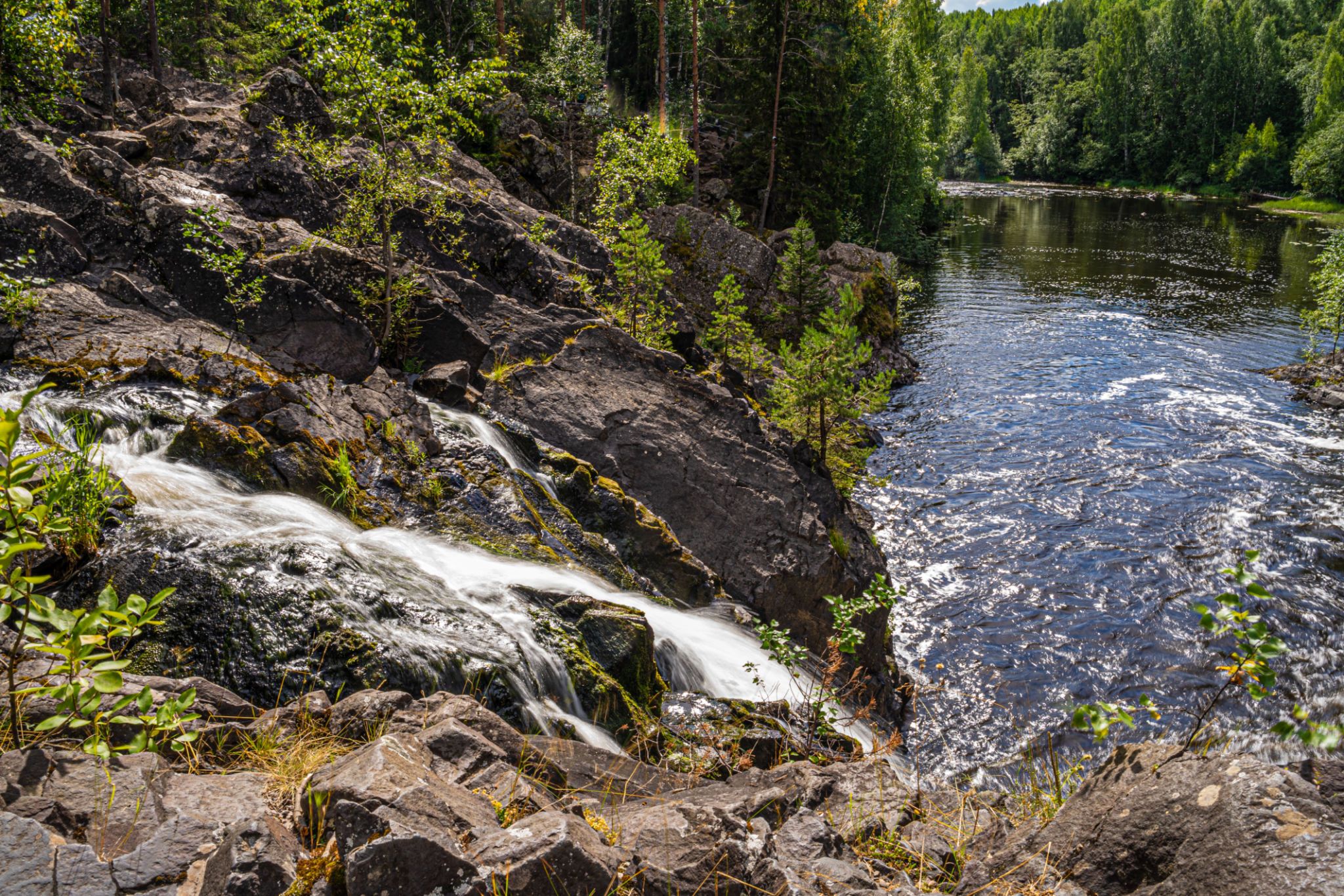 waterfall picnic