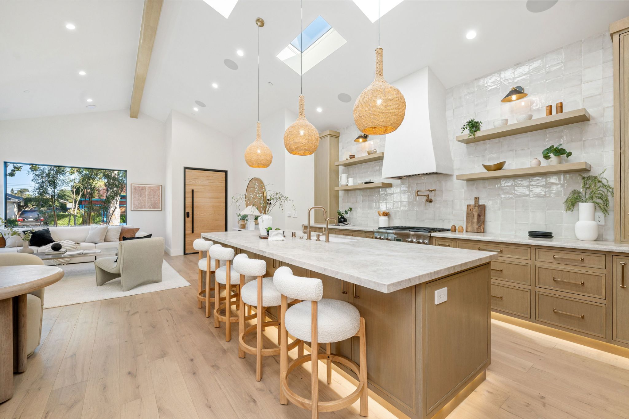 open shelving kitchen