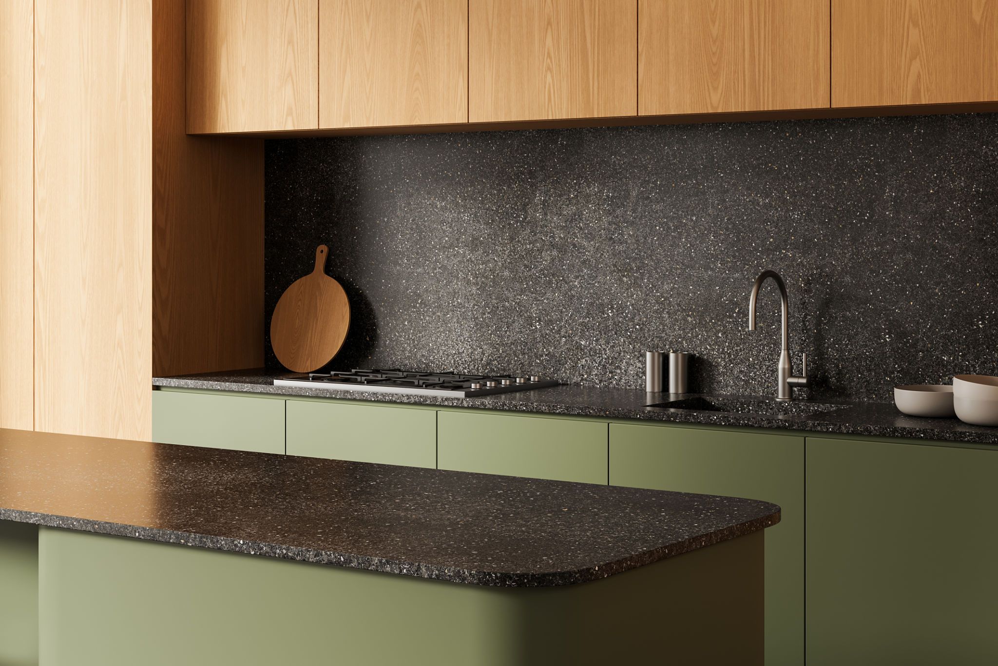 mixed materials kitchen