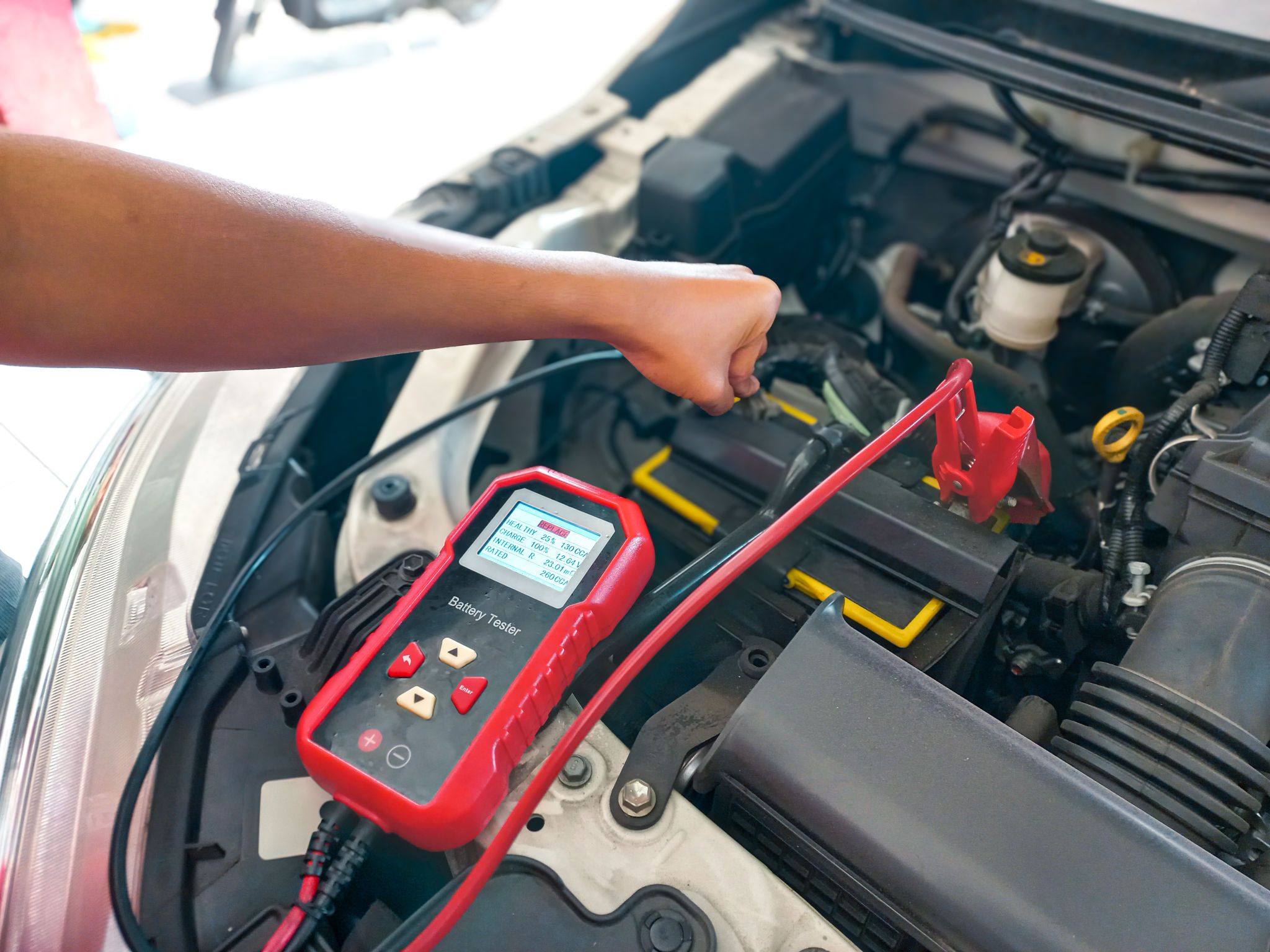 car battery inspection