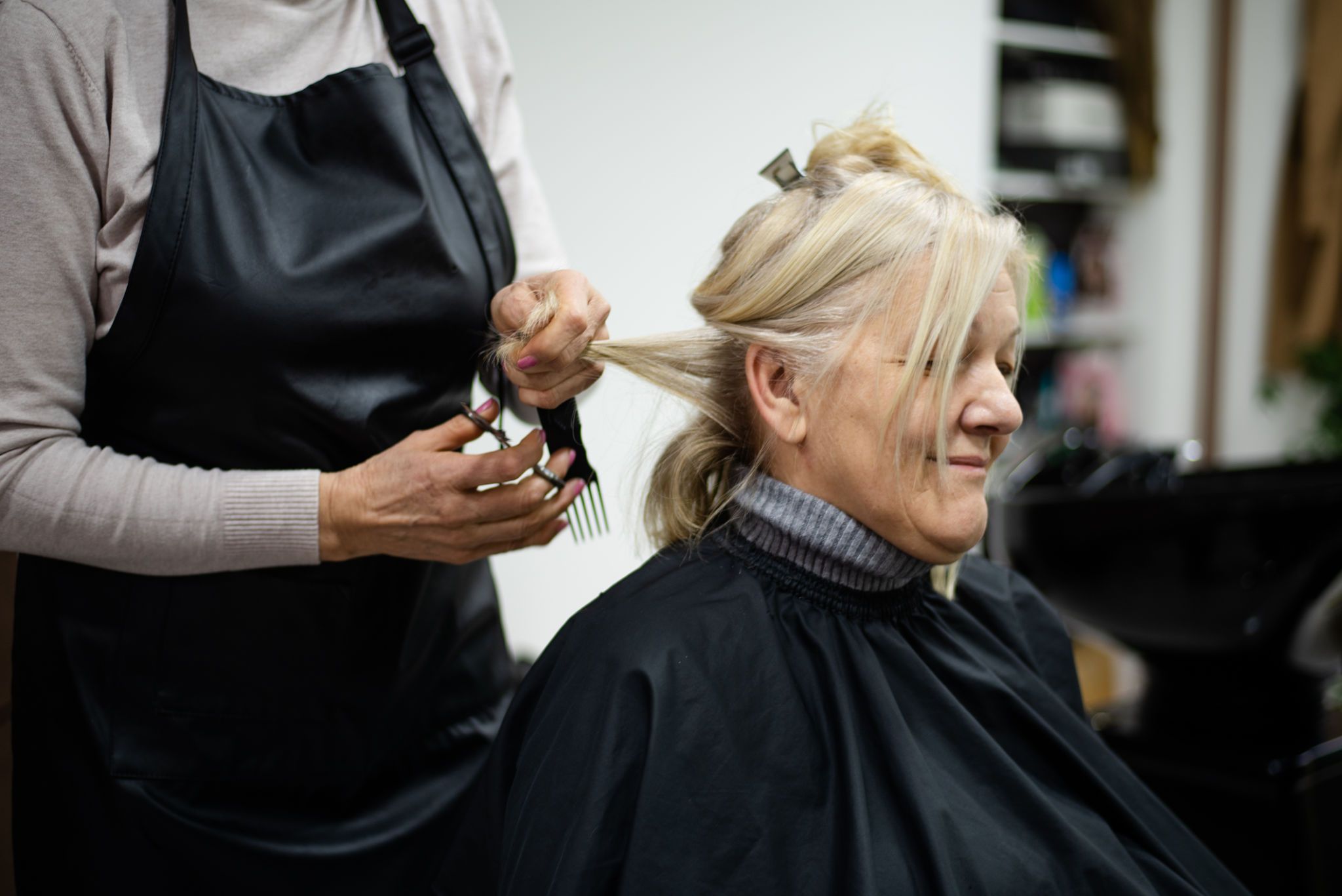 happy customer haircut