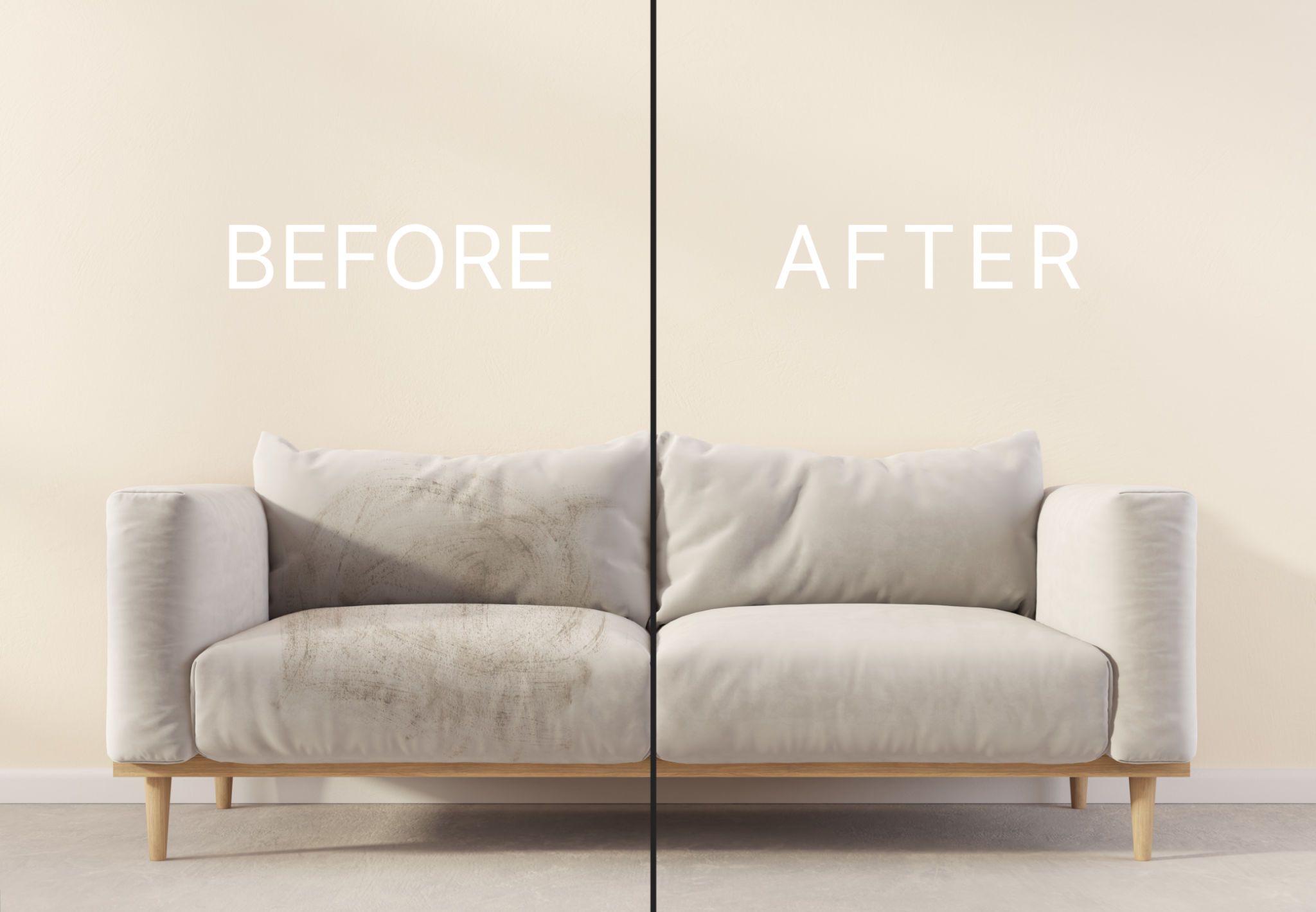 sofa before after