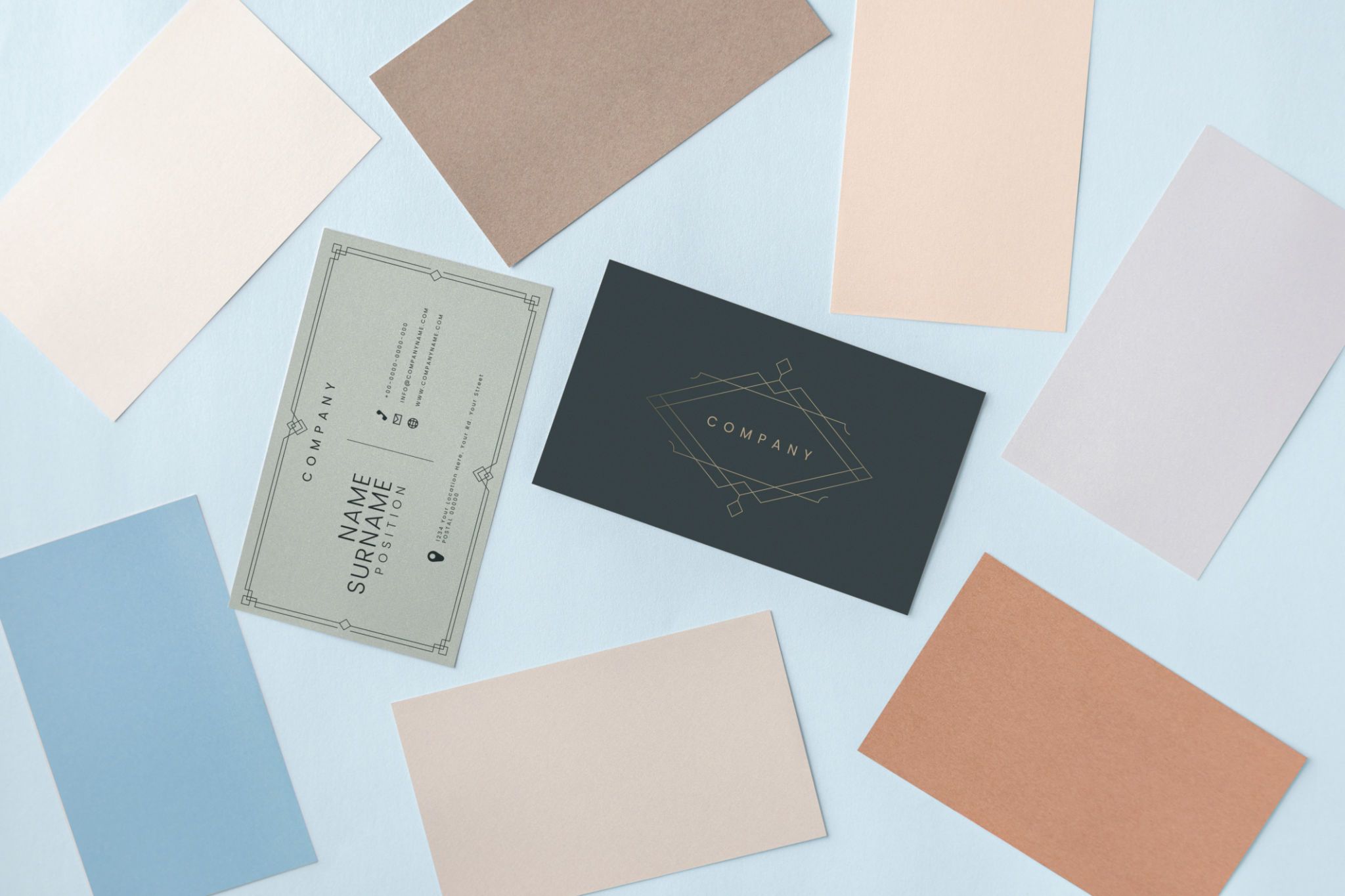 business card selection