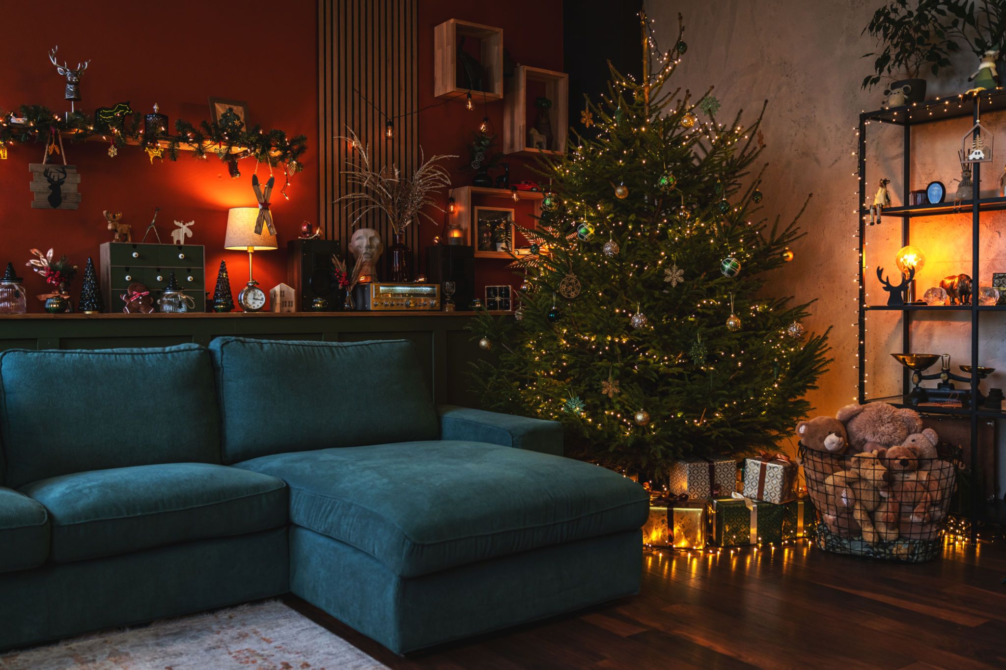 christmas lights setup