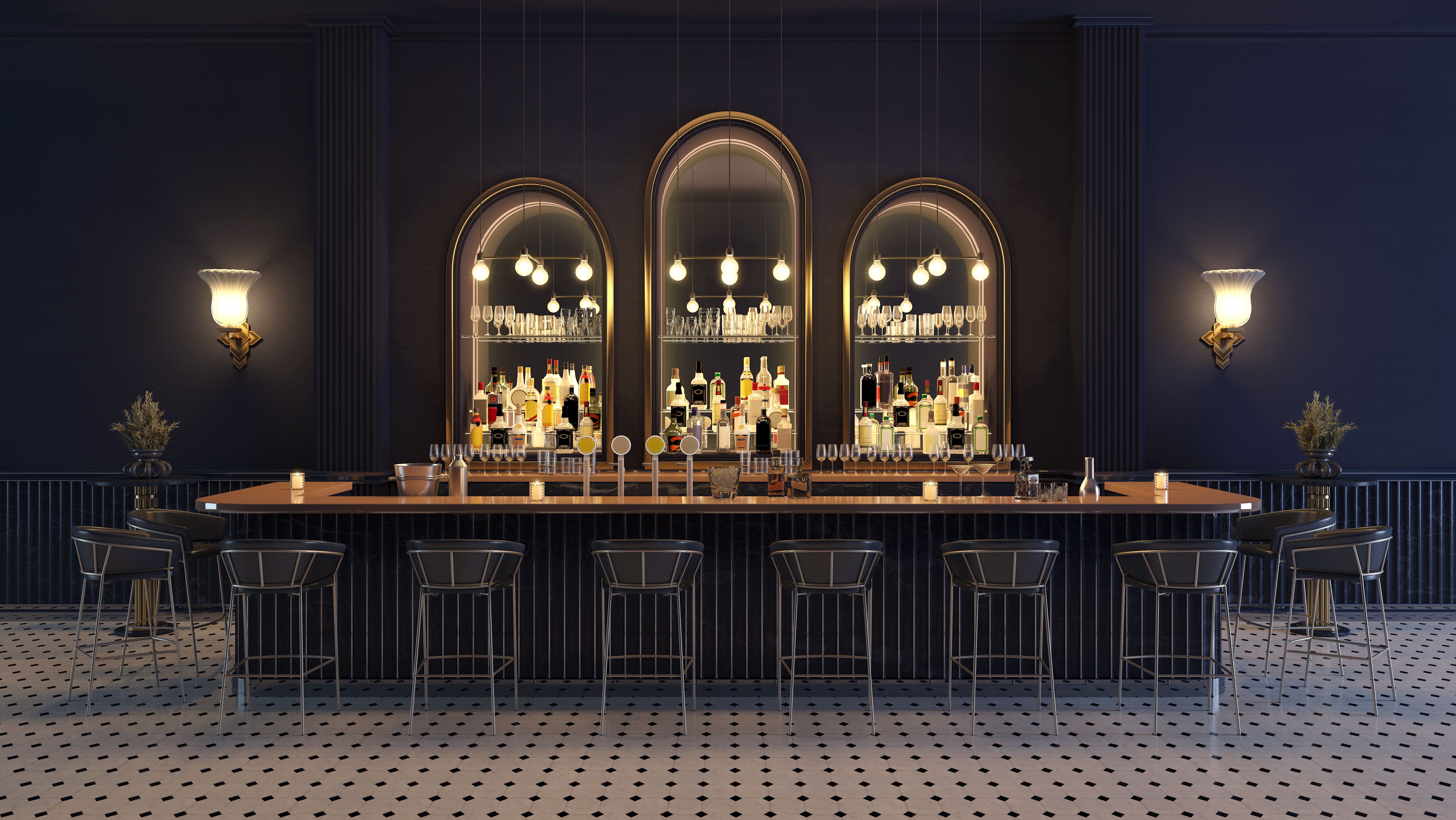 bohemian bar interior