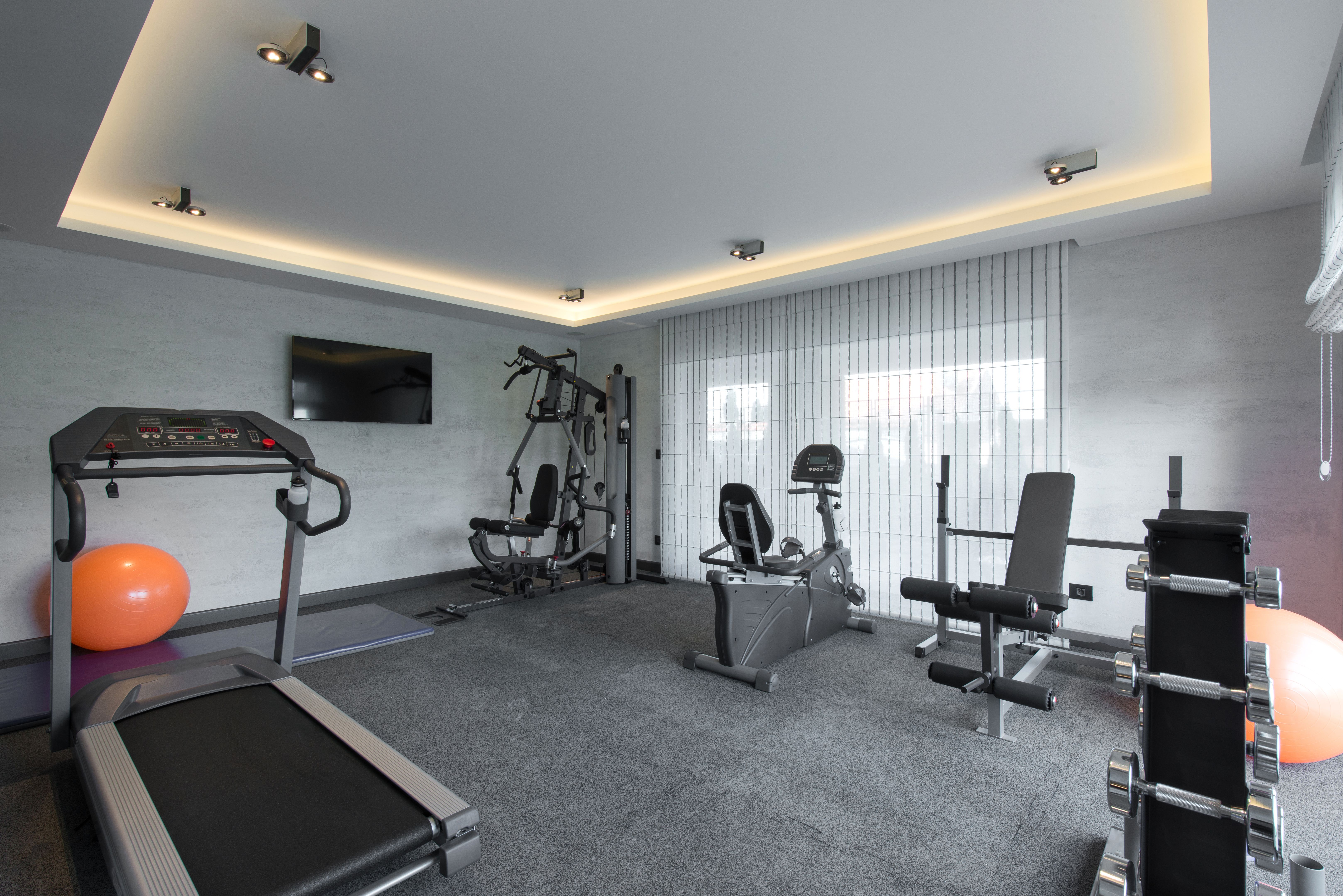 Home gym in luxury villa house