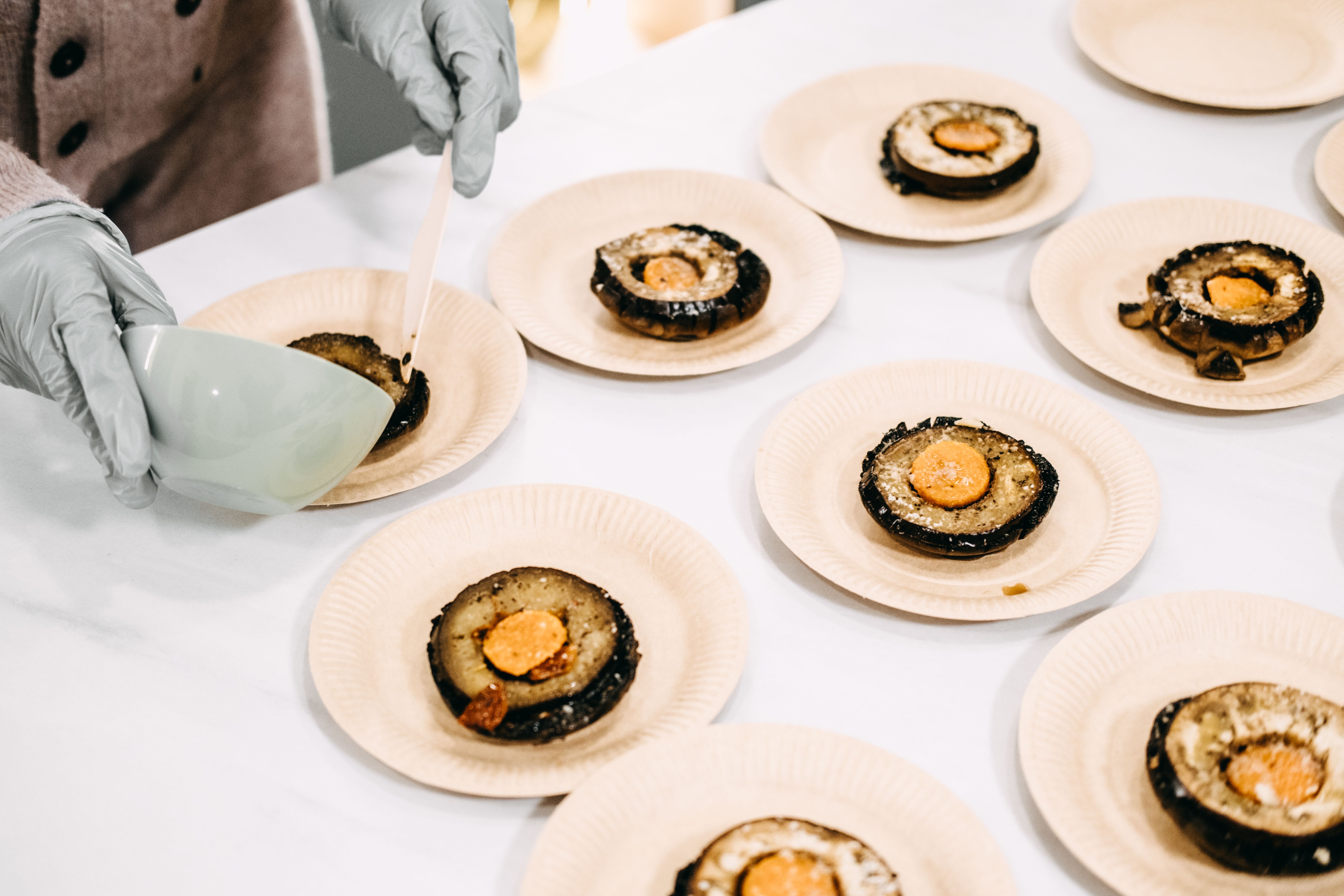 serving mushroom sauce