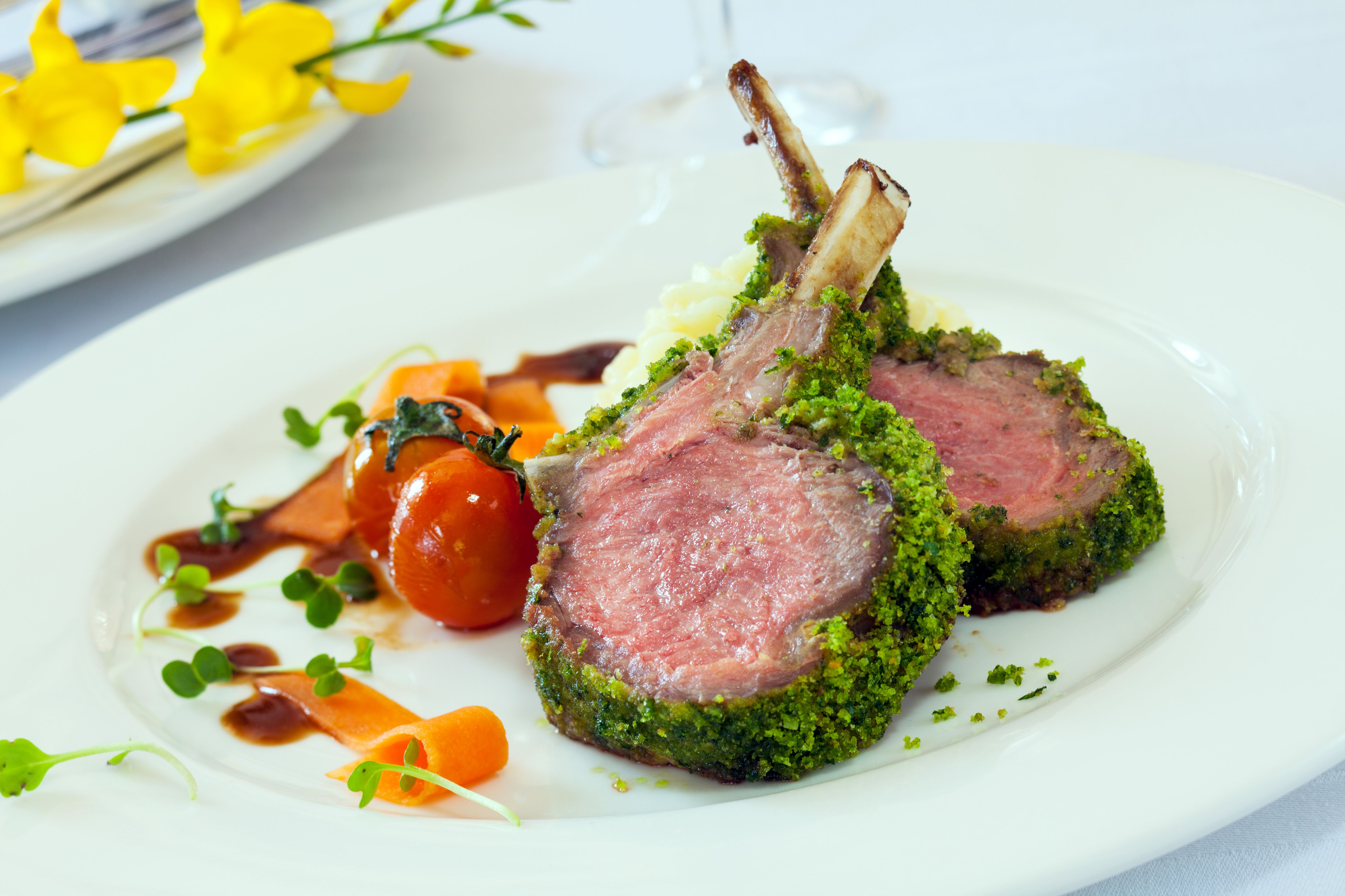 herb crusted lamb