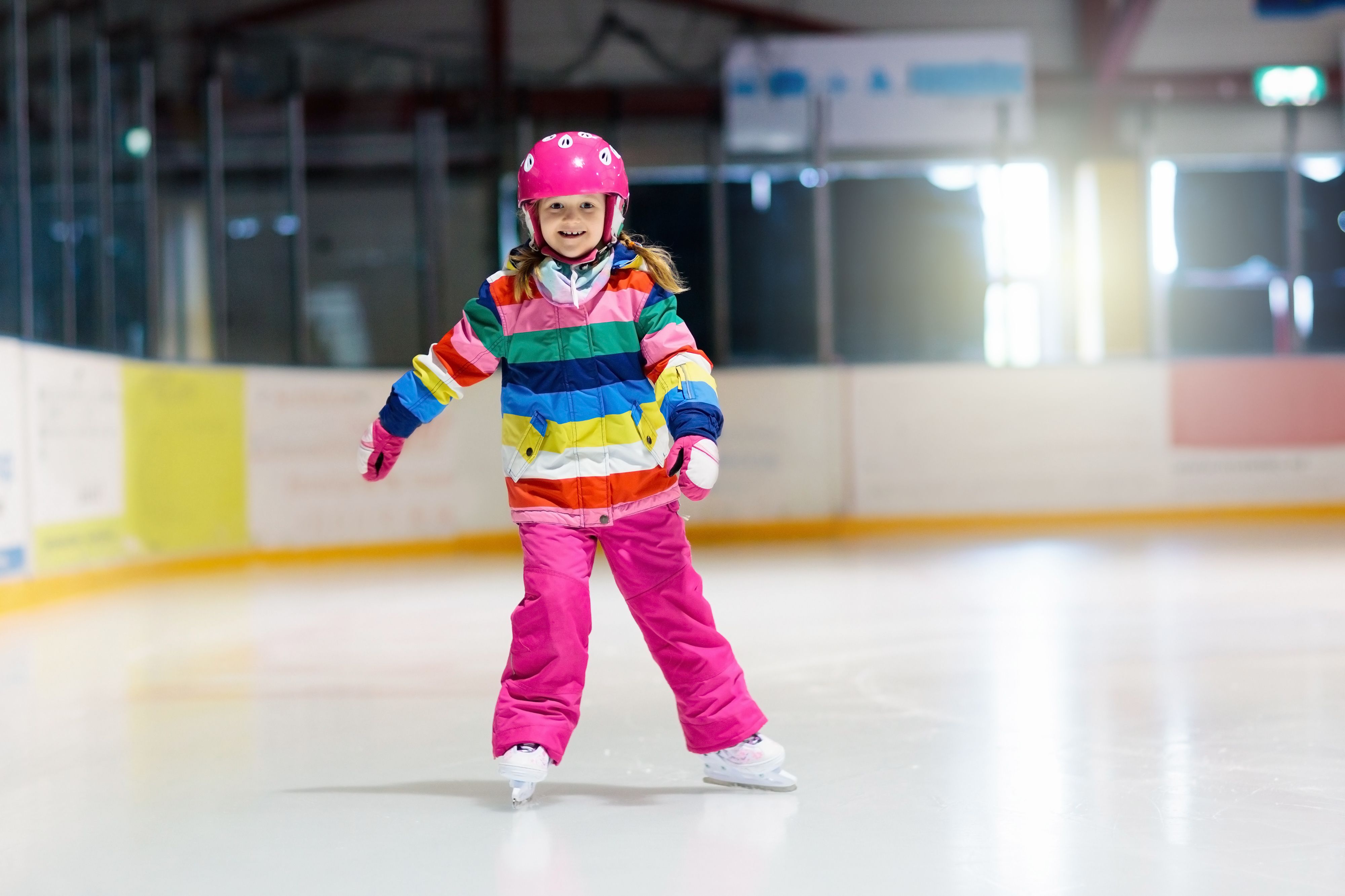 child wearing skating gear