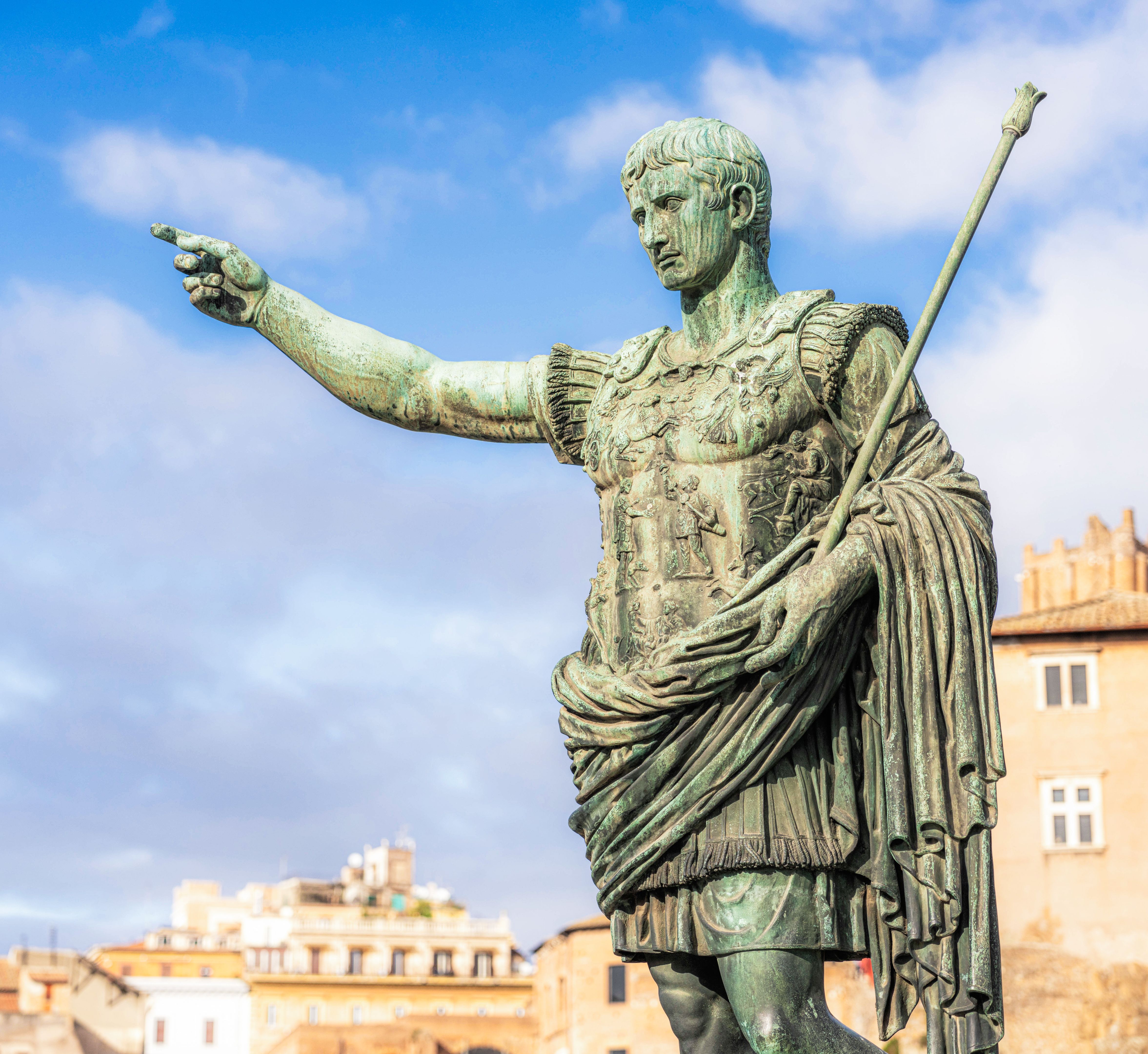 Caesar Augustus - Roman emperor statue in Rome